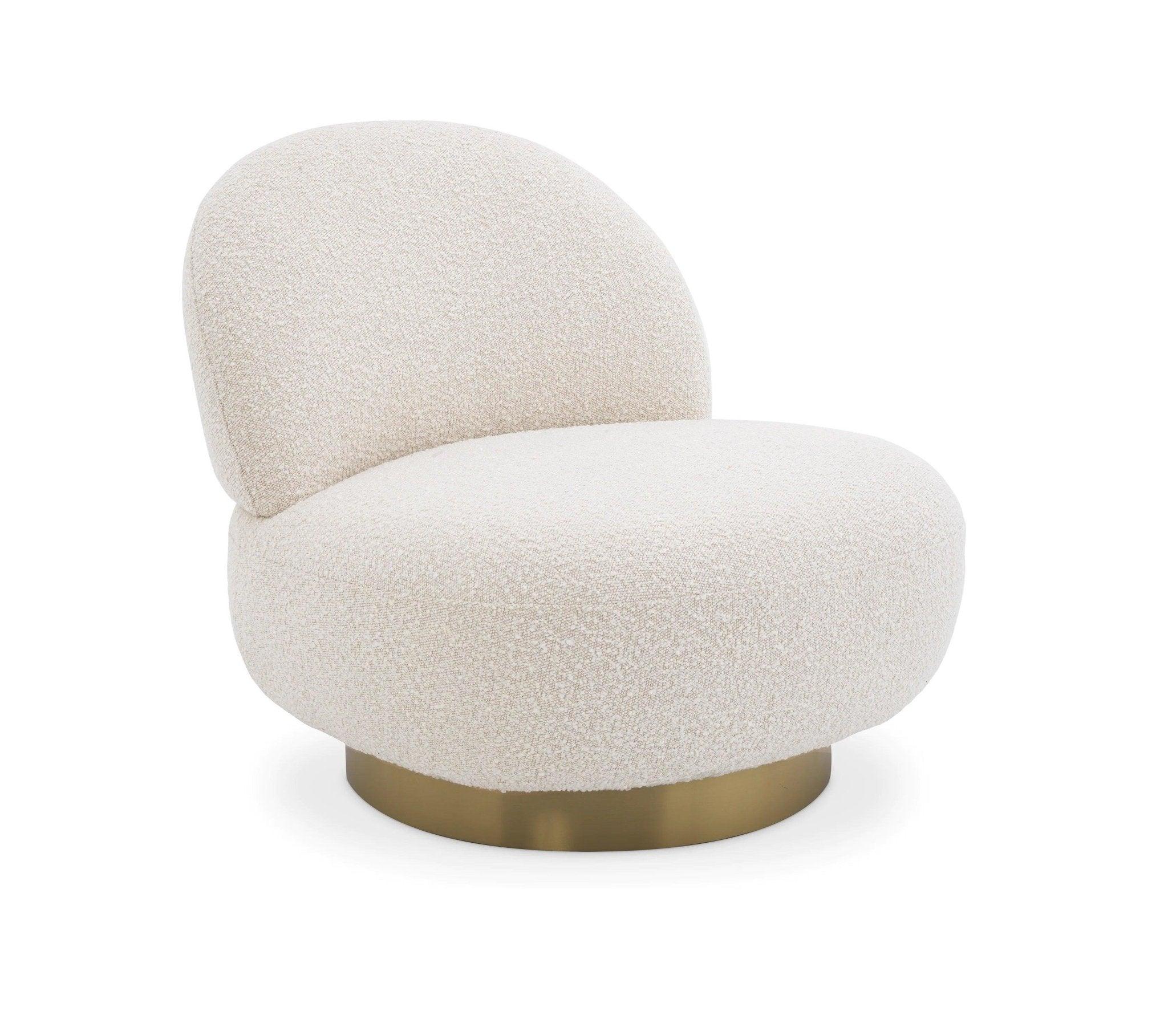 Fotel w tkaninie boucle CLÉMENT kremowy – Eichholtz