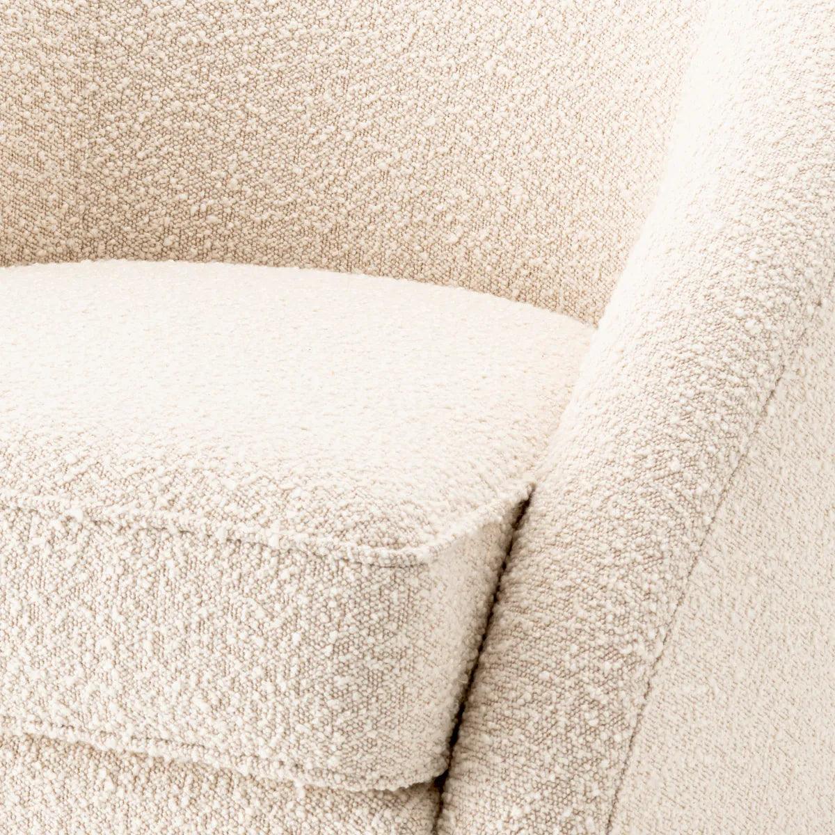 Fotel w tkaninie boucle CRUZ kremowy Eichholtz Eye on Design