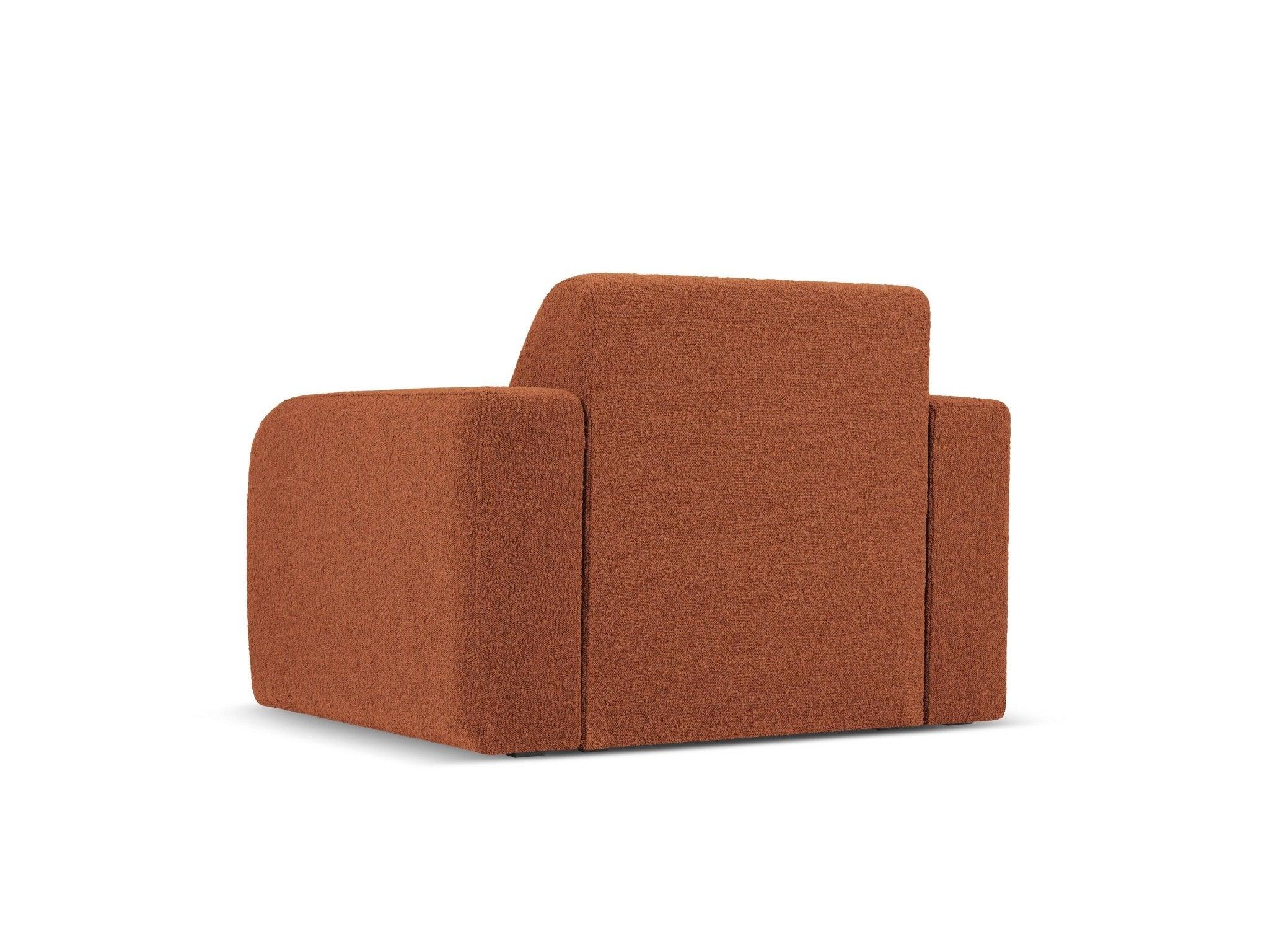 Fotel w tkaninie boucle LOLA brązowy Windsor & Co Eye on Design