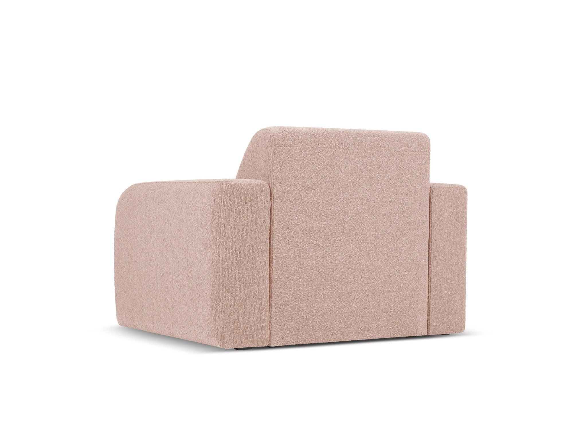 Fotel w tkaninie boucle LOLA różowy Windsor & Co Eye on Design