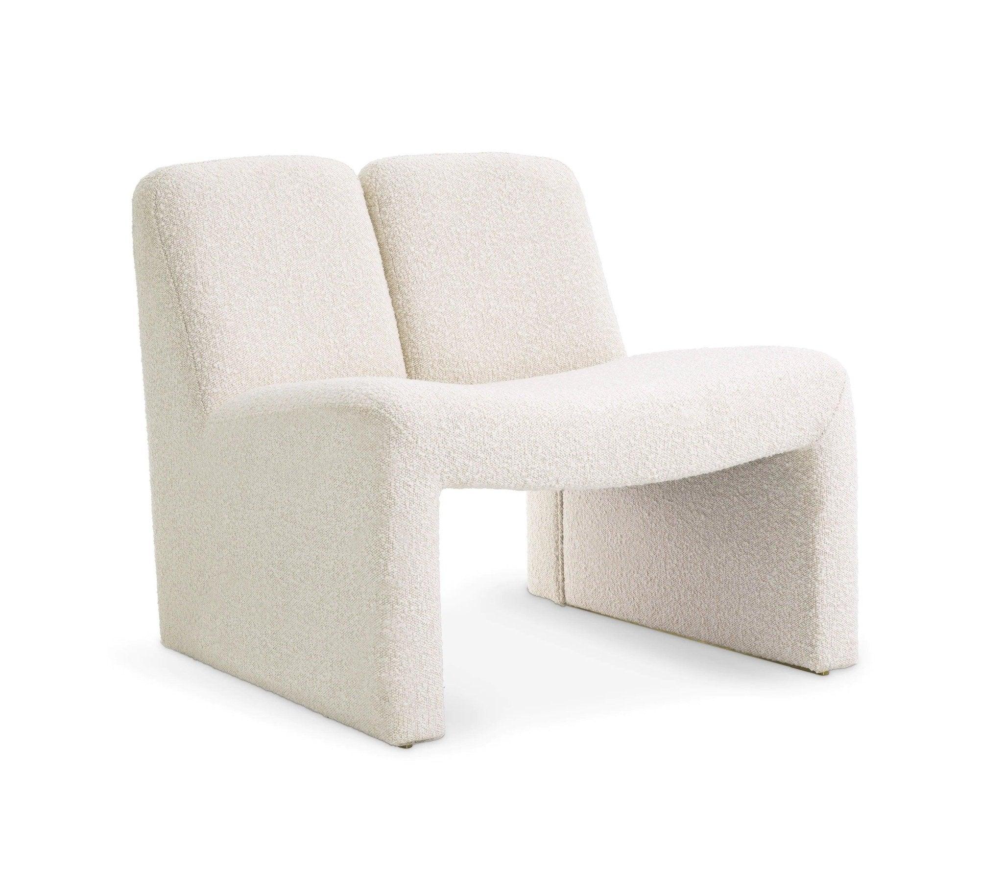 Fotel w tkaninie boucle MACINTOSH kremowy – Eichholtz
