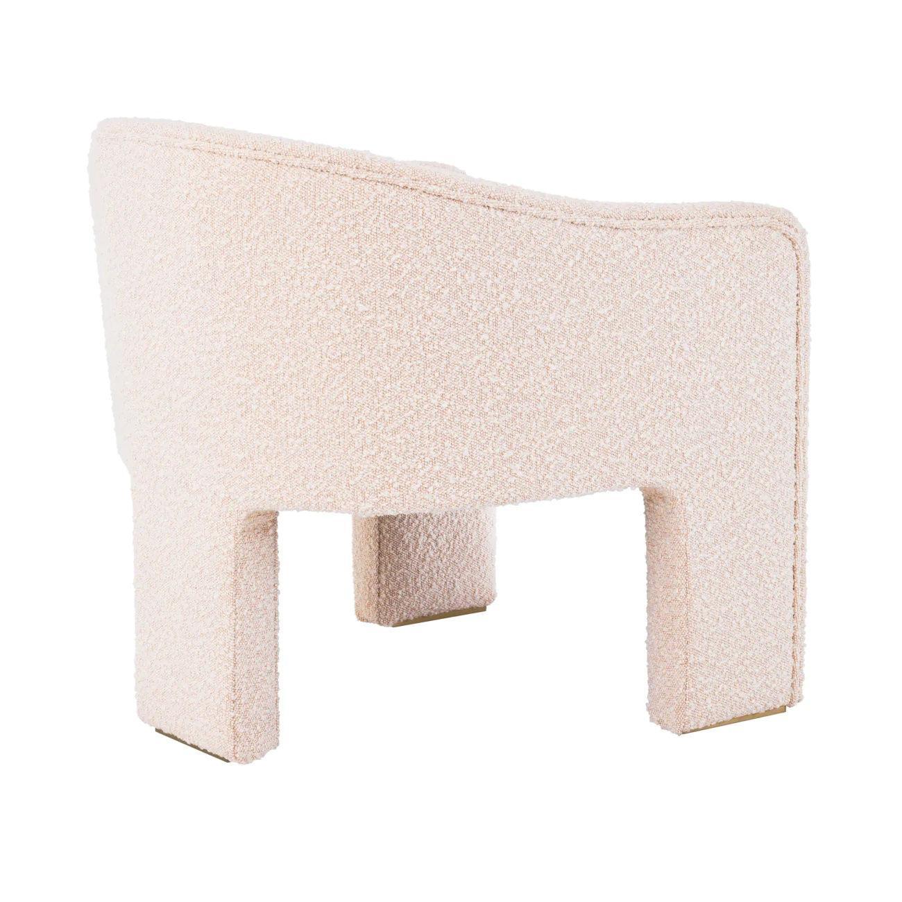 Fotel w tkaninie boucle PEBBLES kremowy Eichholtz Eye on Design