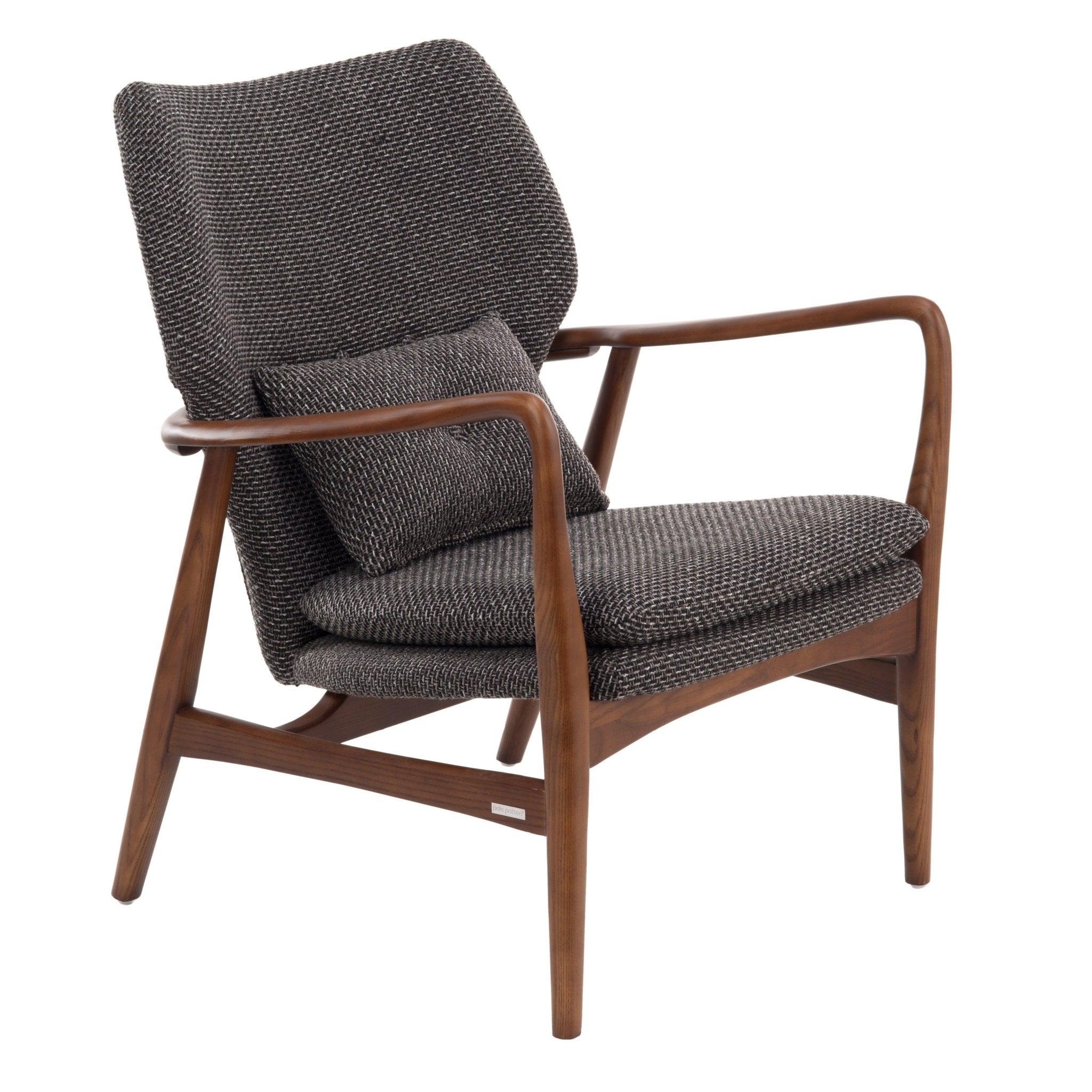 Fotel w tkaninie boucle PEGGY ciemnoszary – Pols Potten
