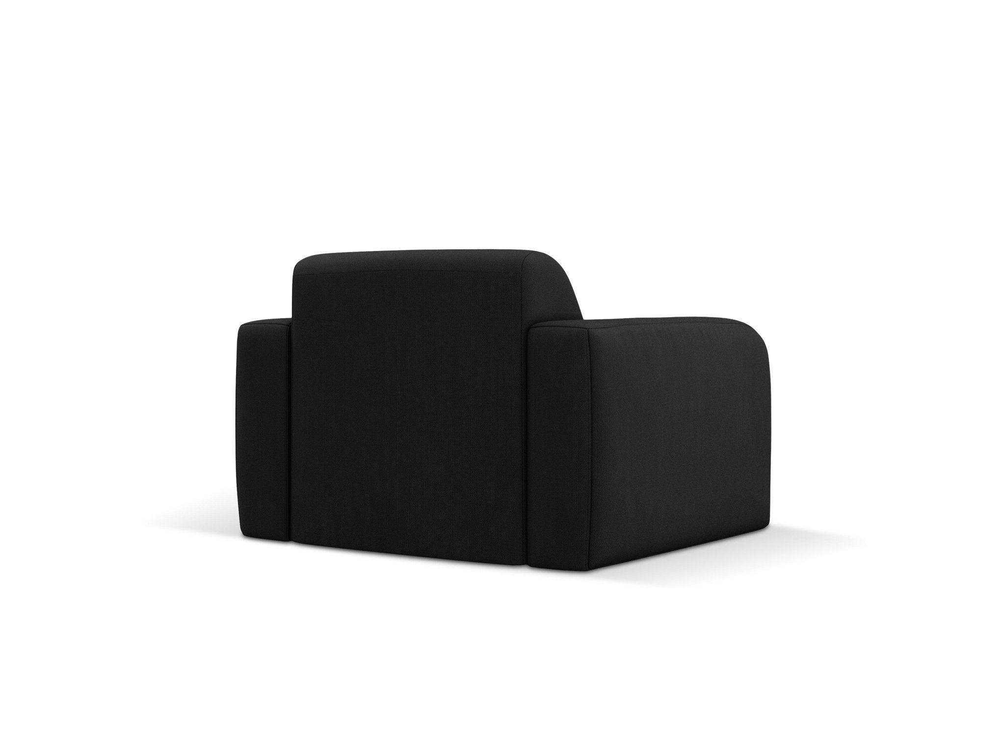 Fotel w tkaninie chenillowej LOLA czarny Windsor & Co Eye on Design