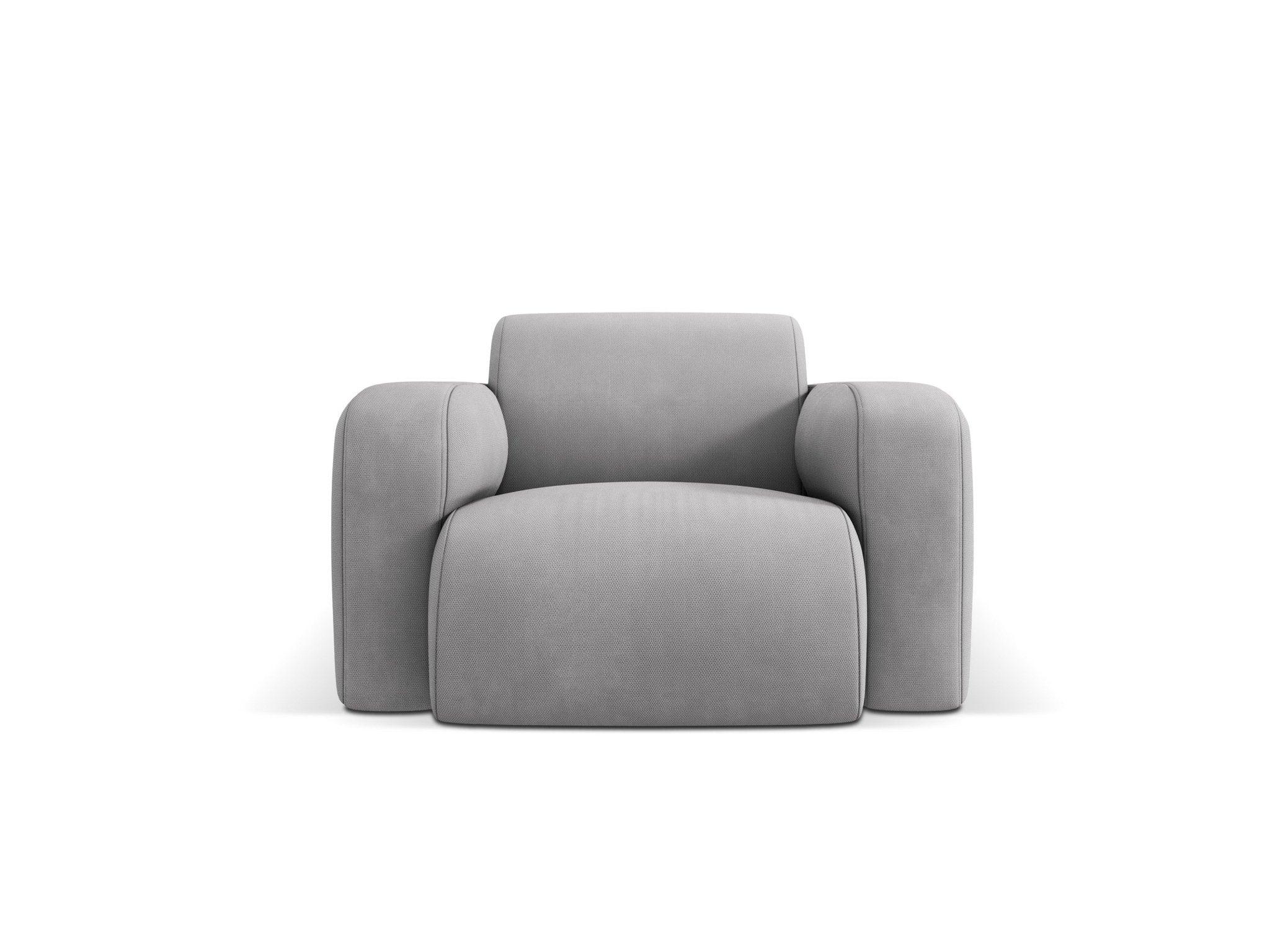 Fotel w tkaninie chenillowej LOLA jasnoszary Windsor & Co Eye on Design