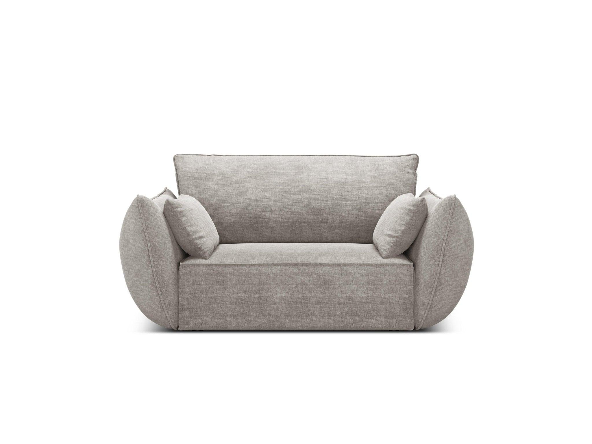 Fotel w tkaninie szenilowej VANDA jasnoszary Mazzini Sofas Eye on Design