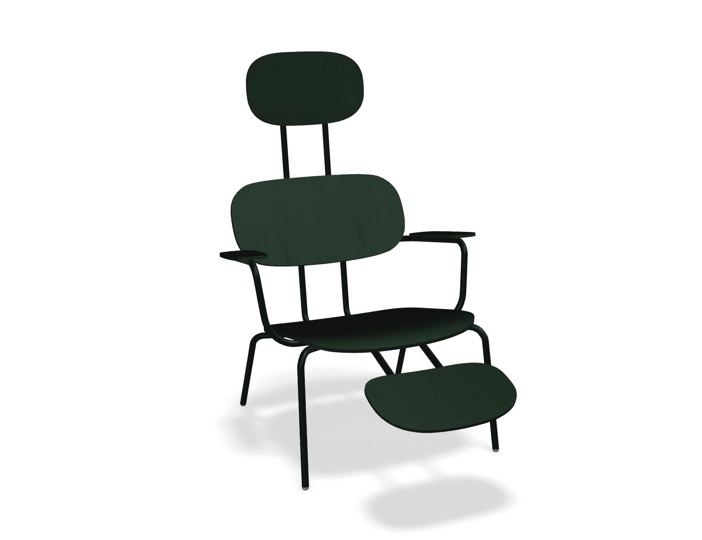 Fotel z zagłówkiem NEW SCHOOL LOUNGE czarna podstawa – .mdd