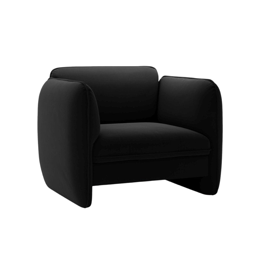 Fluwelen fauteuil GEORGIA zwart