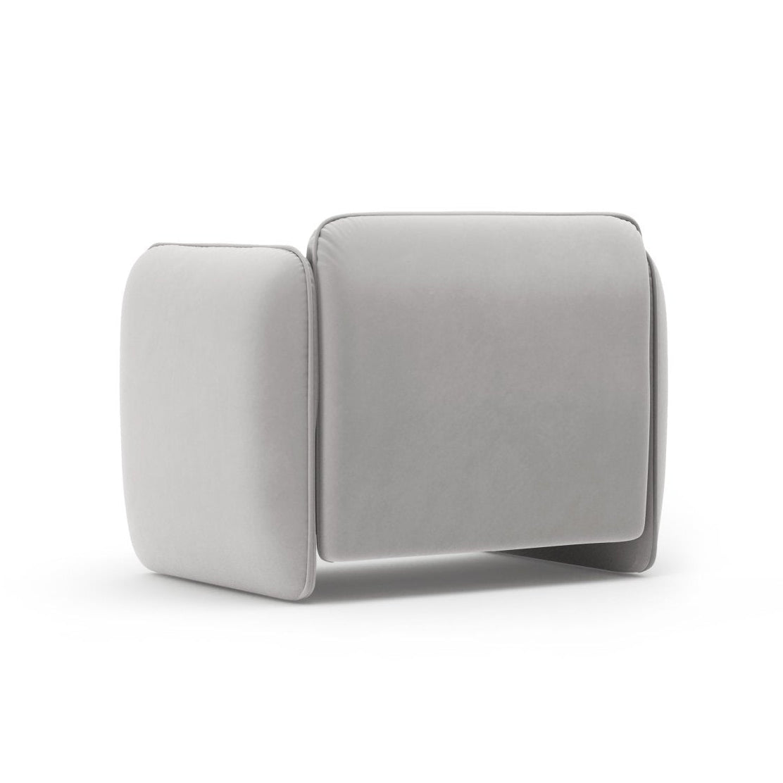 Velvet Armchair GEORGIA Light Gray