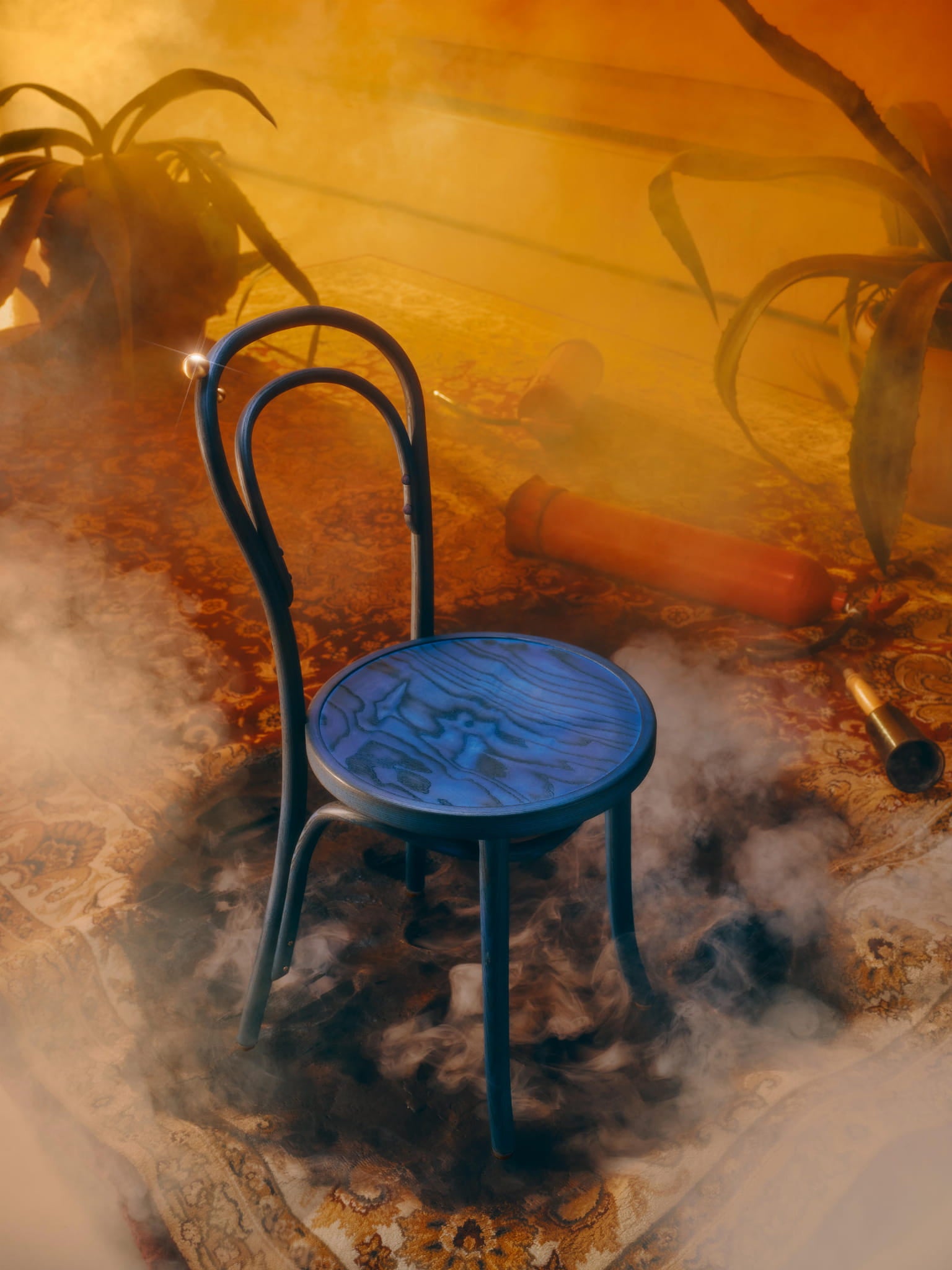 Krzesło A-1889 FUOCO BLU drewno jesionowe do jadalni