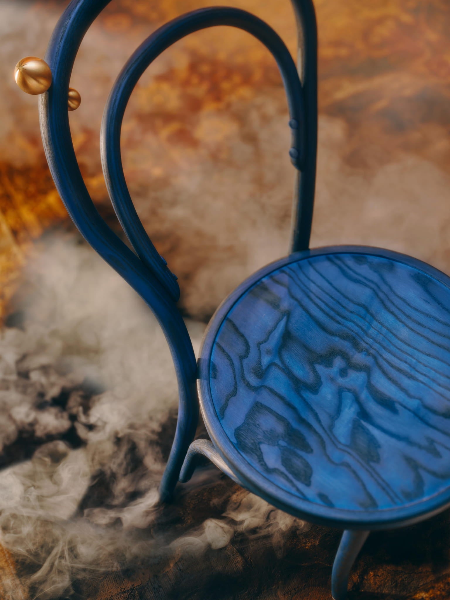 Krzesło A-1889 FUOCO BLU drewno jesionowe, marka Paged