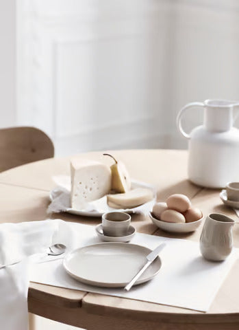 Bogenbecher Beige Porzellan