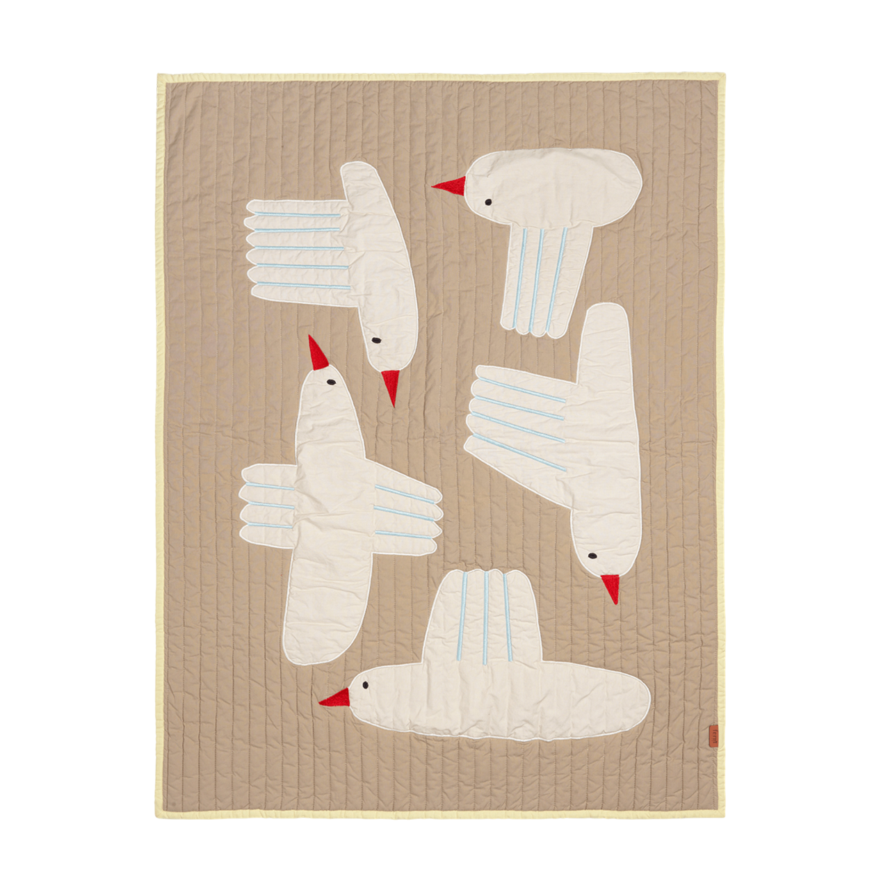 Quilted bedspread BIRD beige