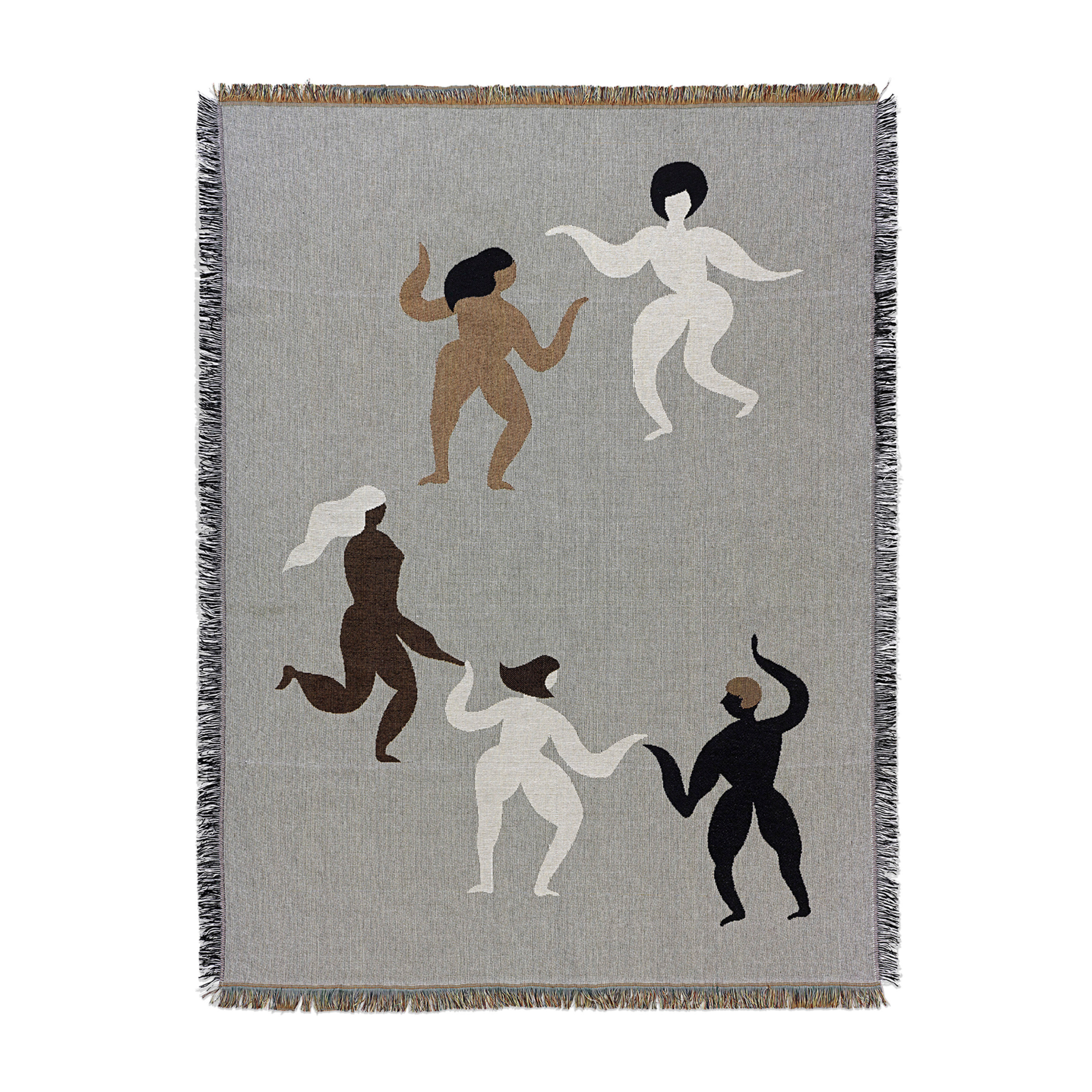 Narzuta FREE TAPESTRY hellgrau mit braunem