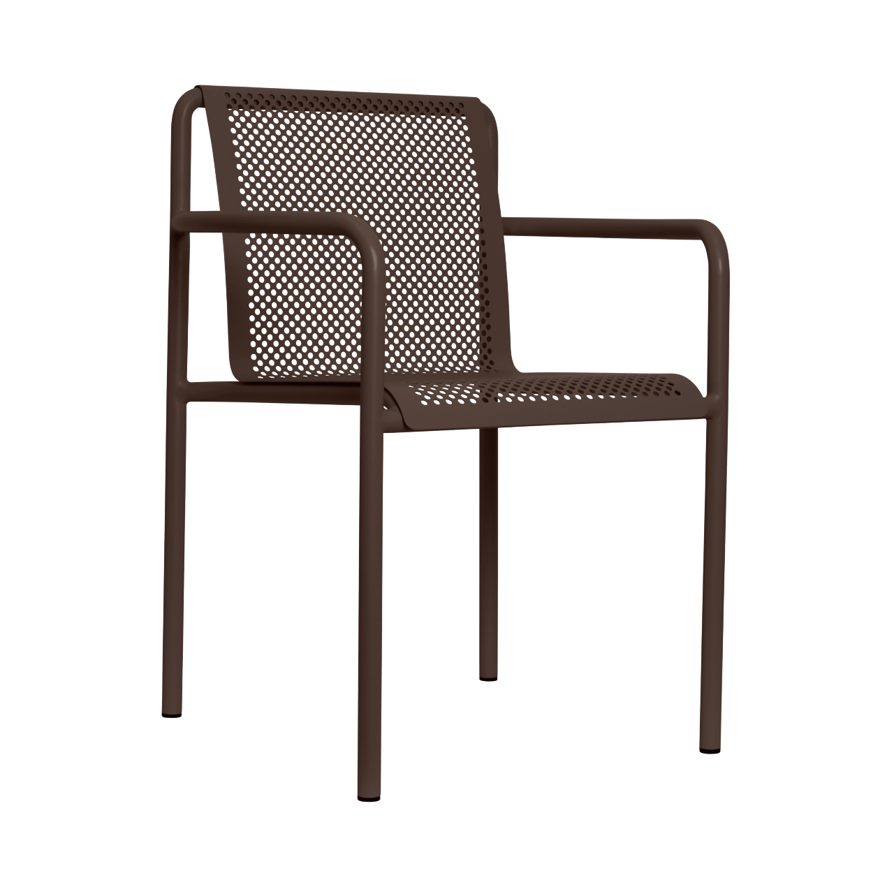 DAPPLE fauteuil met armleuningen donkere chocolade