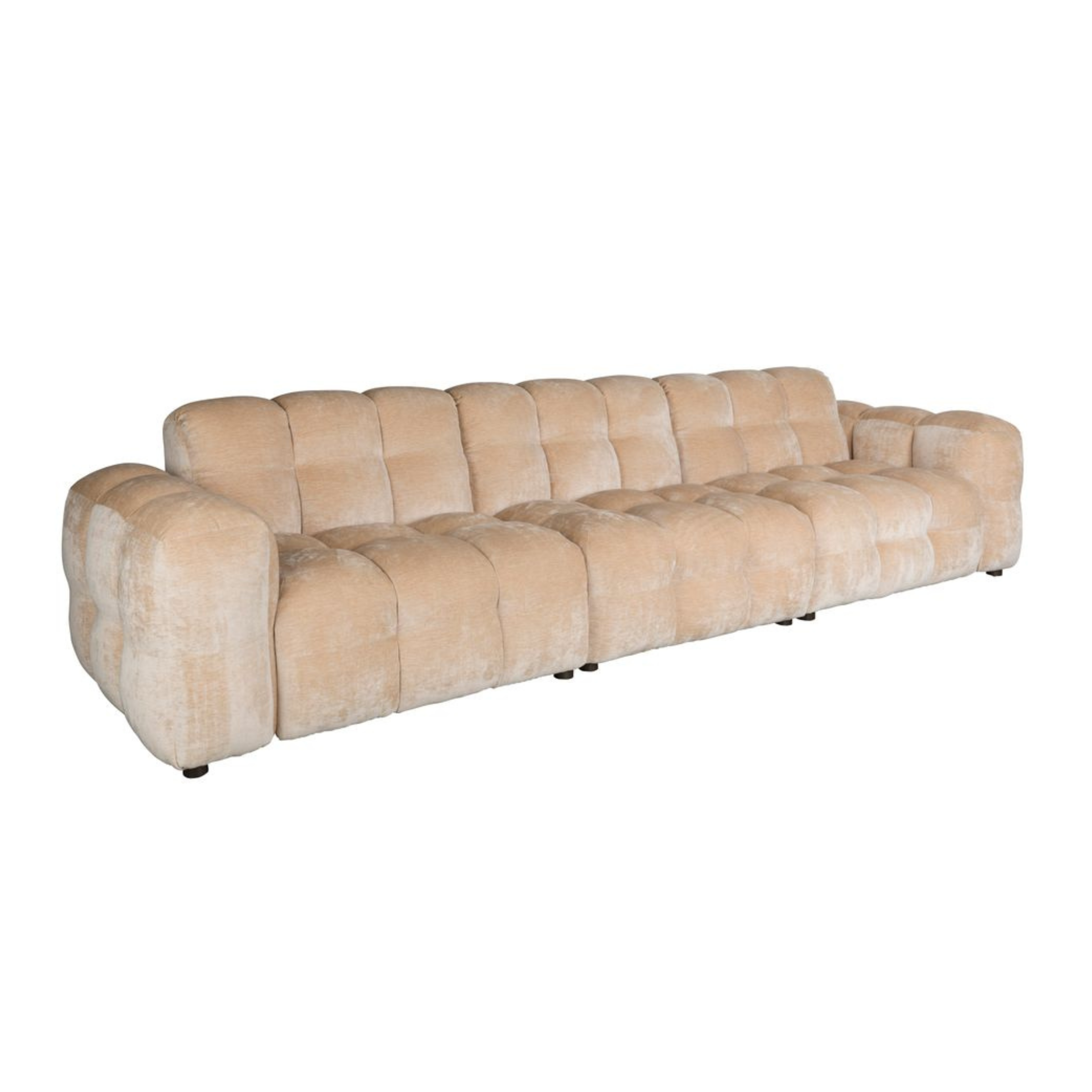 4.5-seater HACKMAN sofa beige velvet