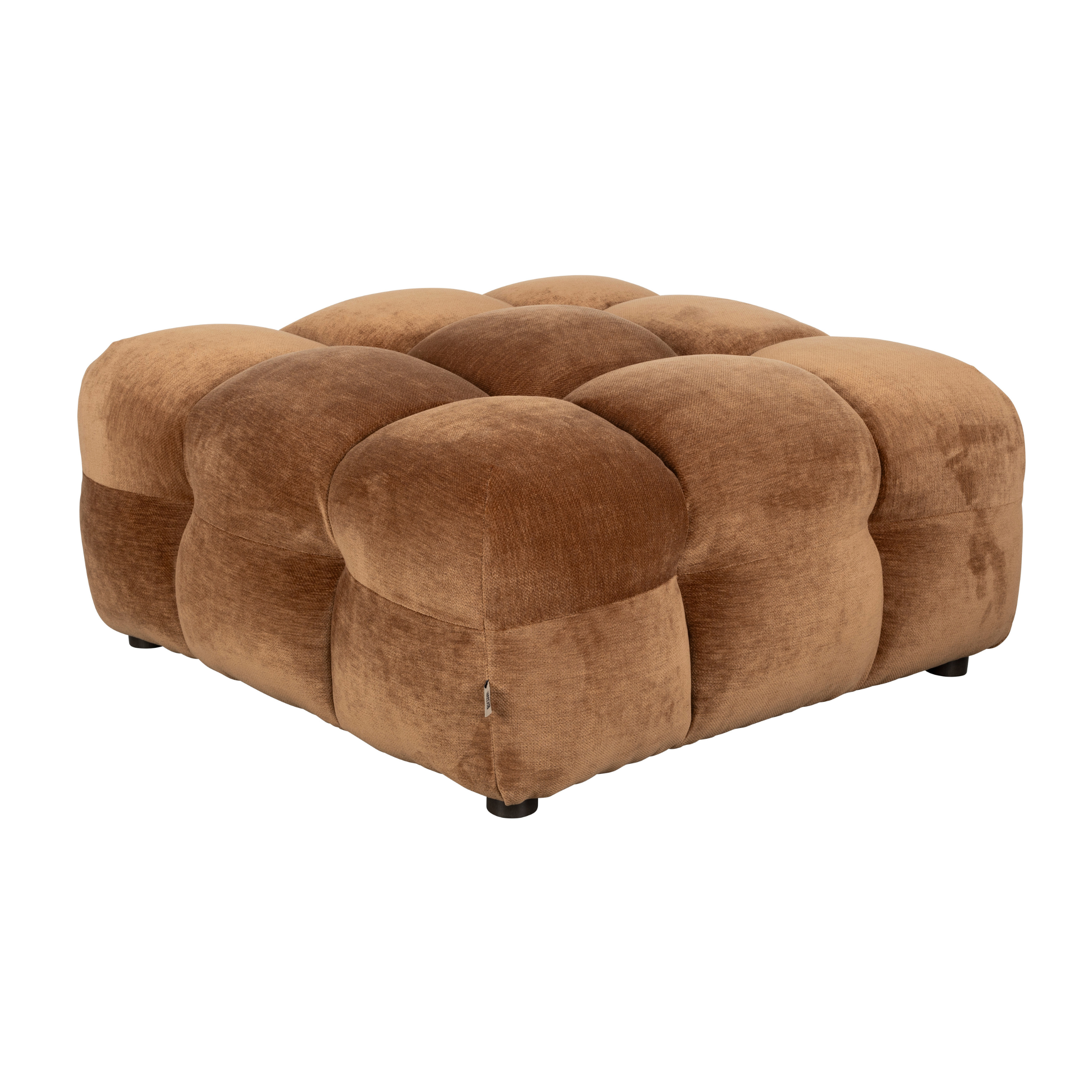 Puf HACKMAN konjakkleurige velours