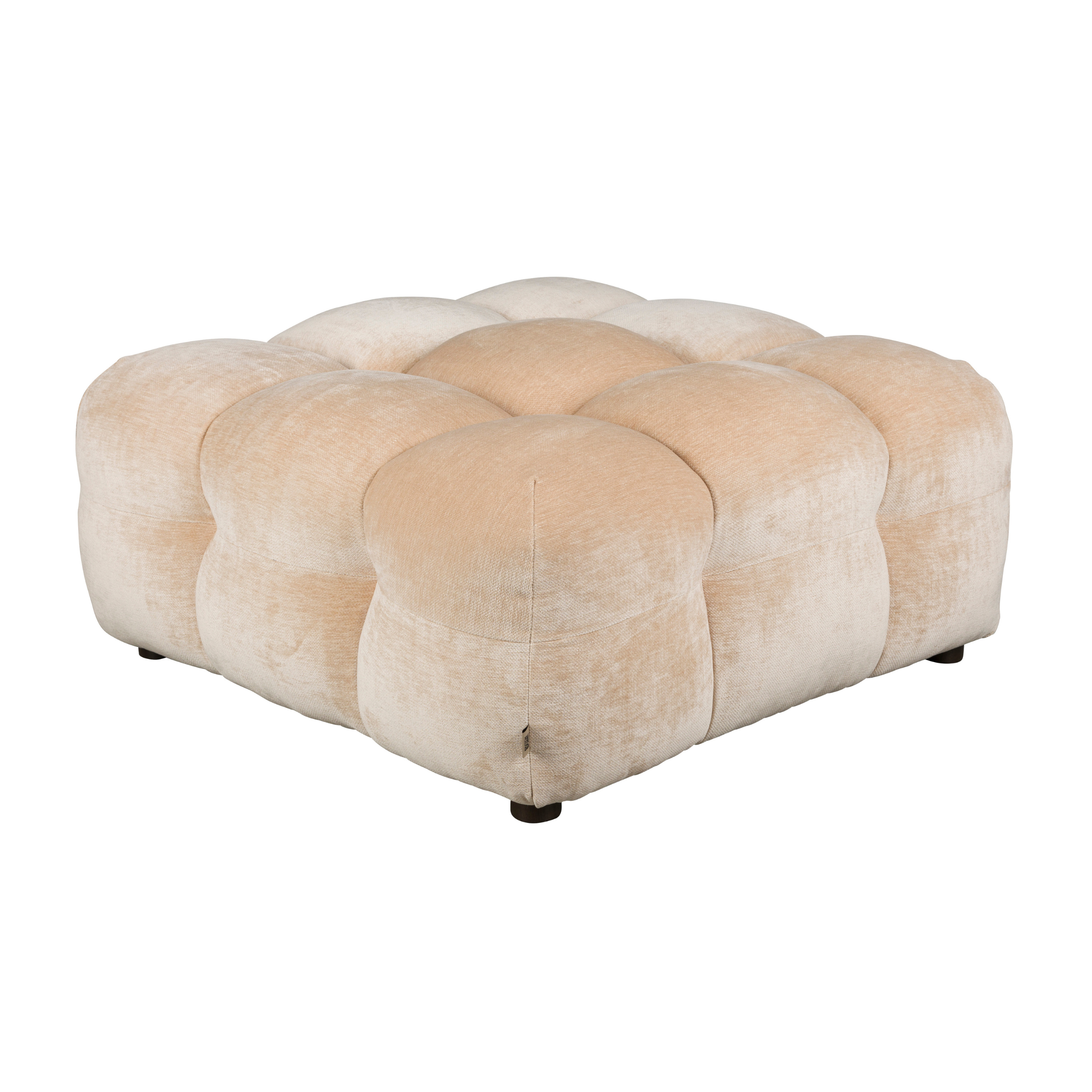 Hackman Puff Beige Velvet