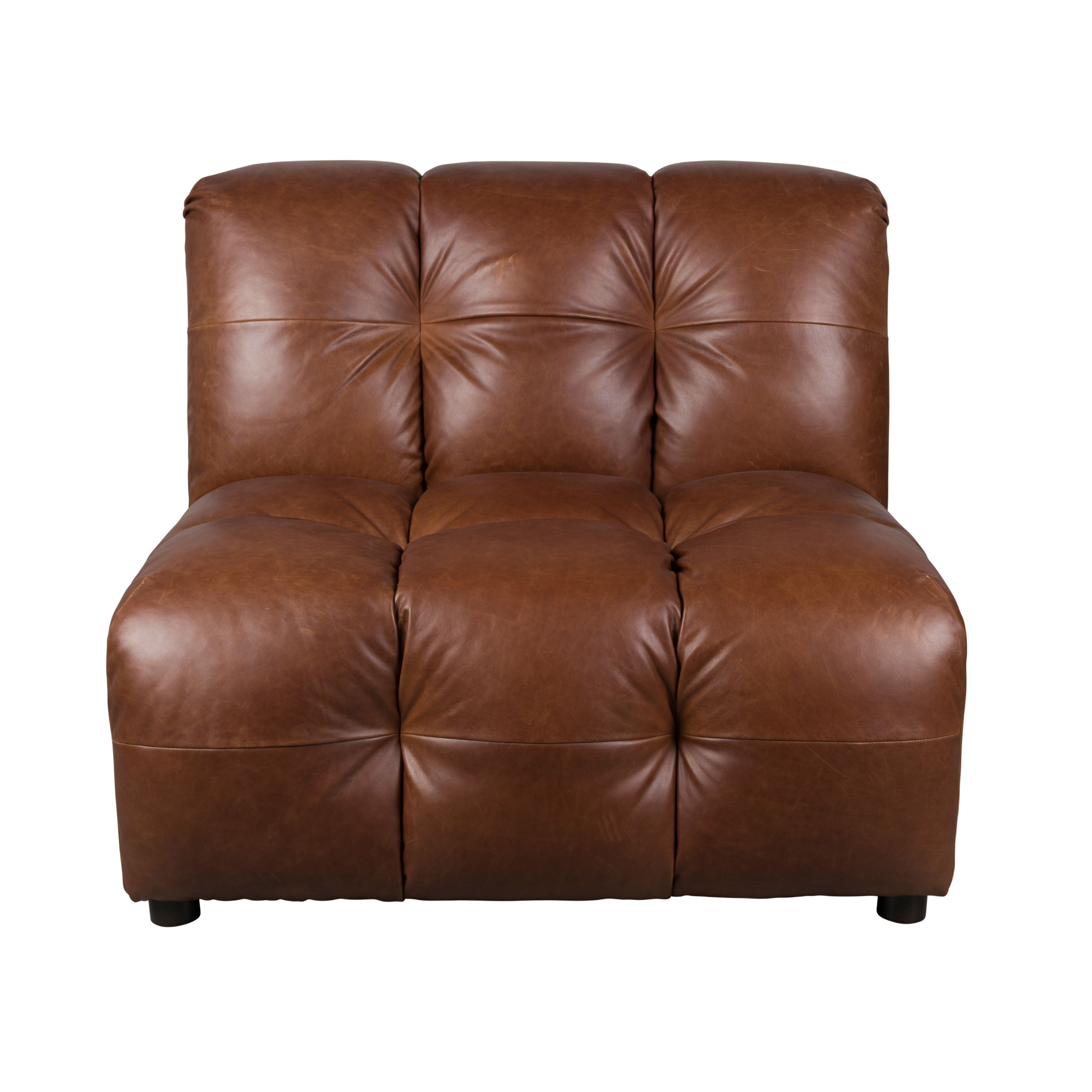 Modulaire bank HACKMAN - middenelement chocoladeleer