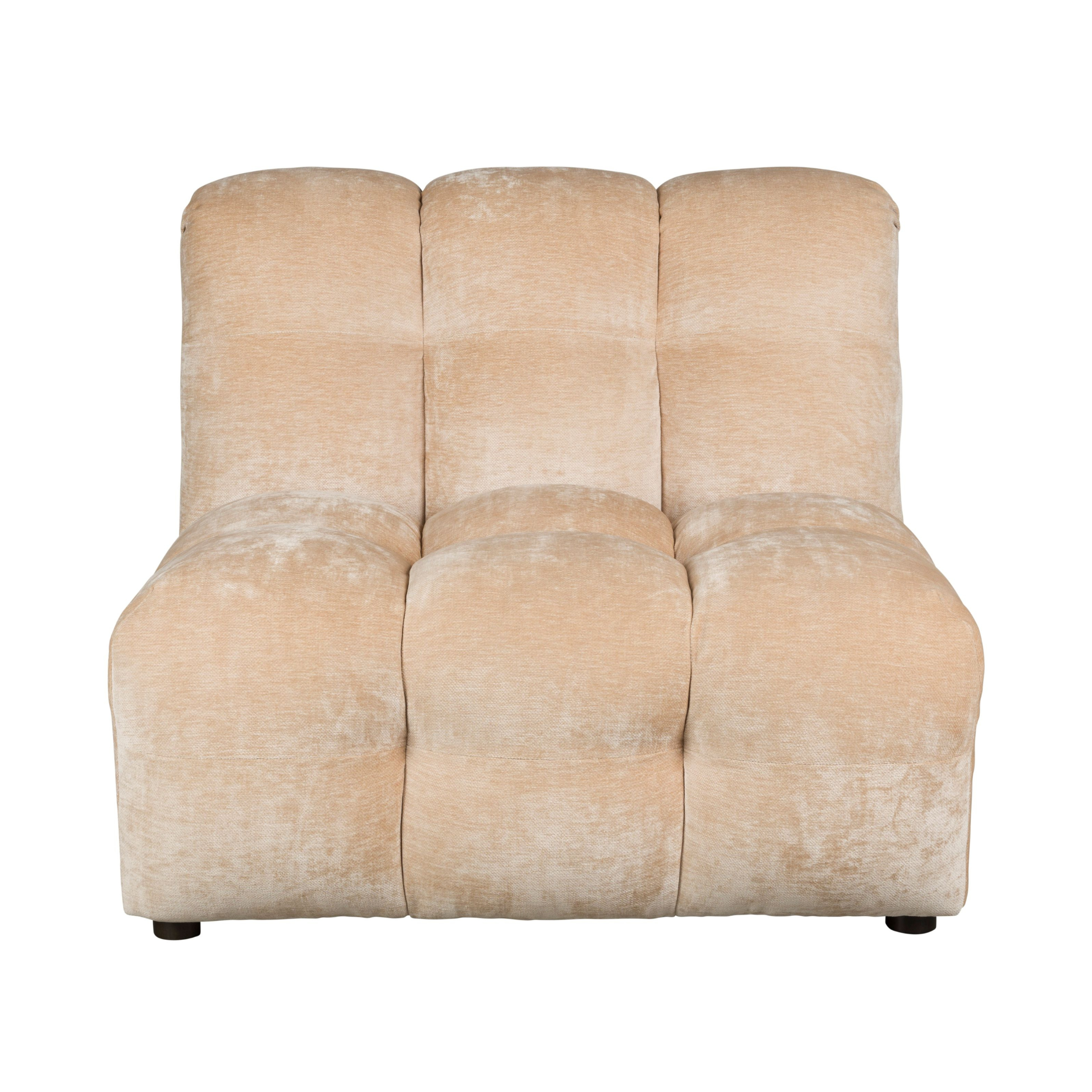 HACKMAN Modular Sofa - Central Element Beige Velvet