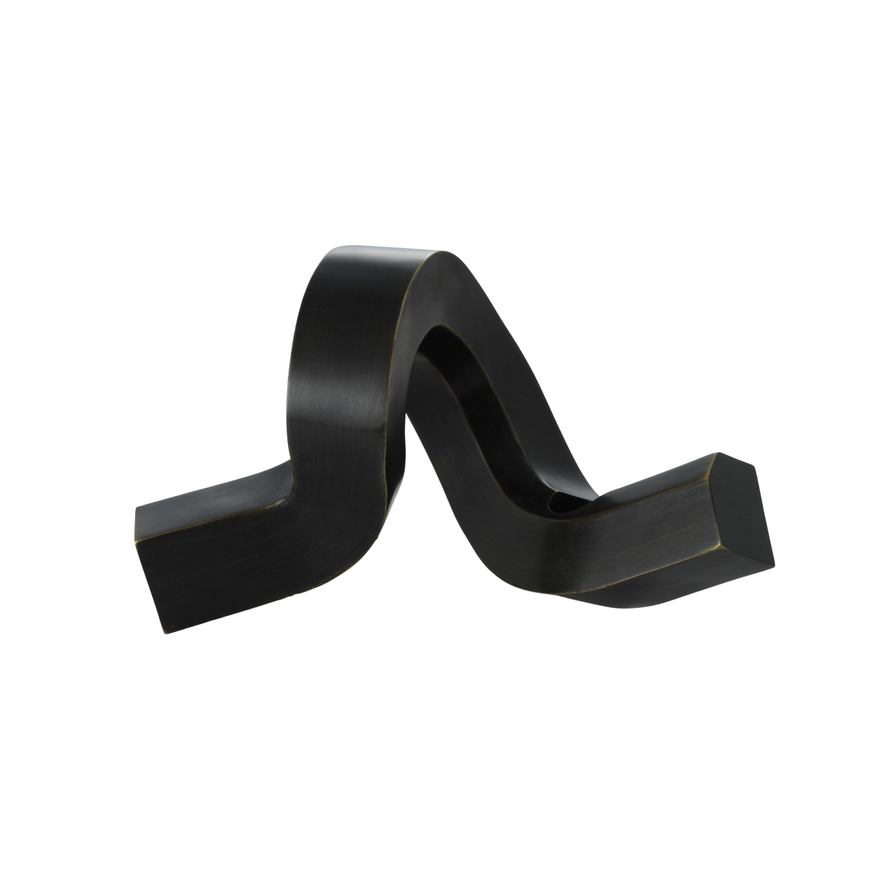 CROOKED ONE Candle Holder in Antiqued Brass