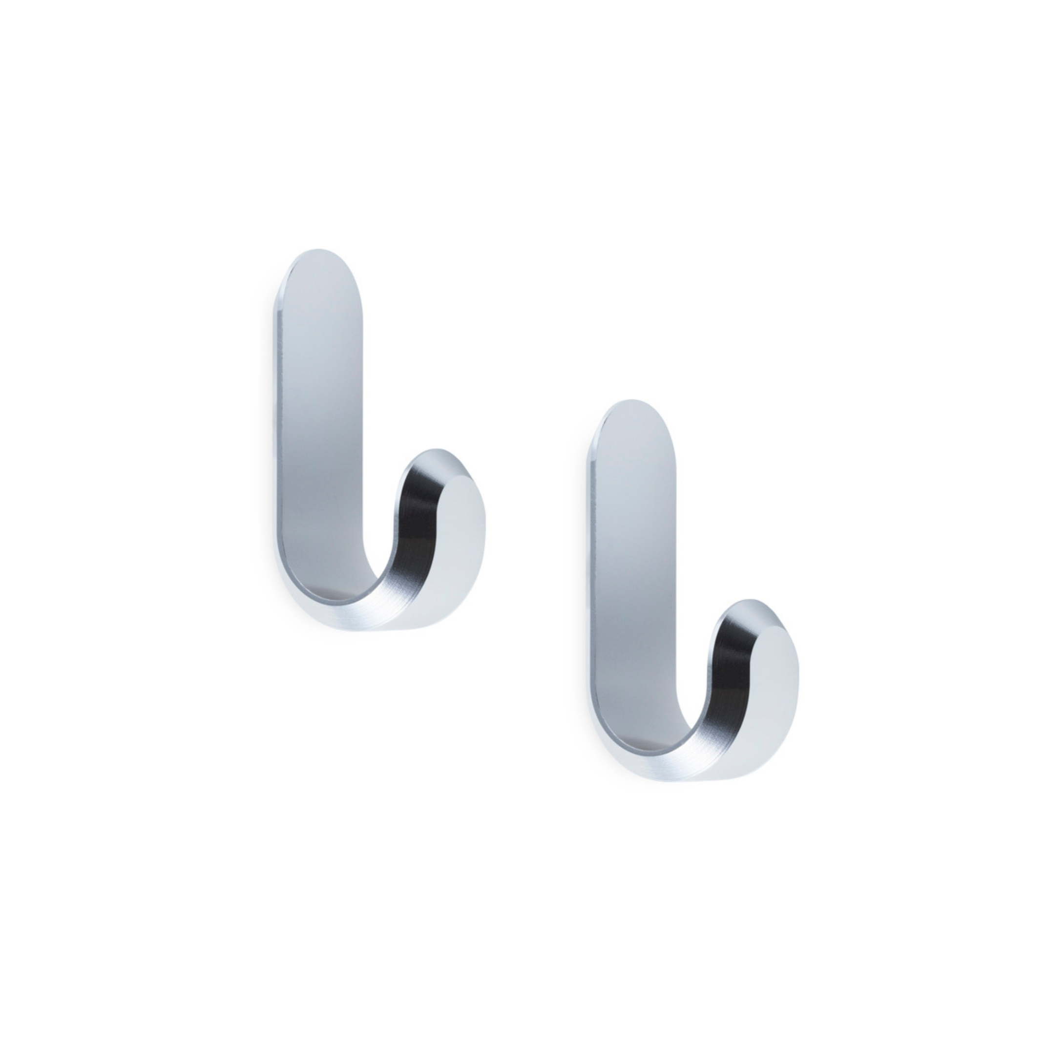 Set haken CURVE zilver