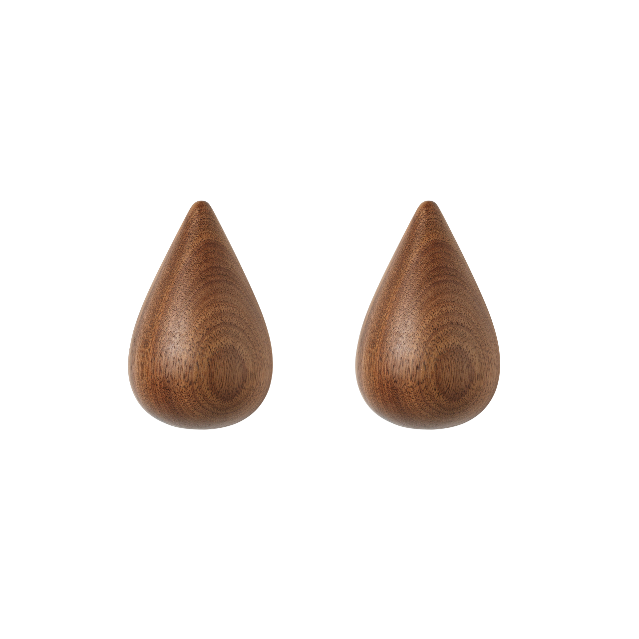 DROPIT walnut wood hanger set