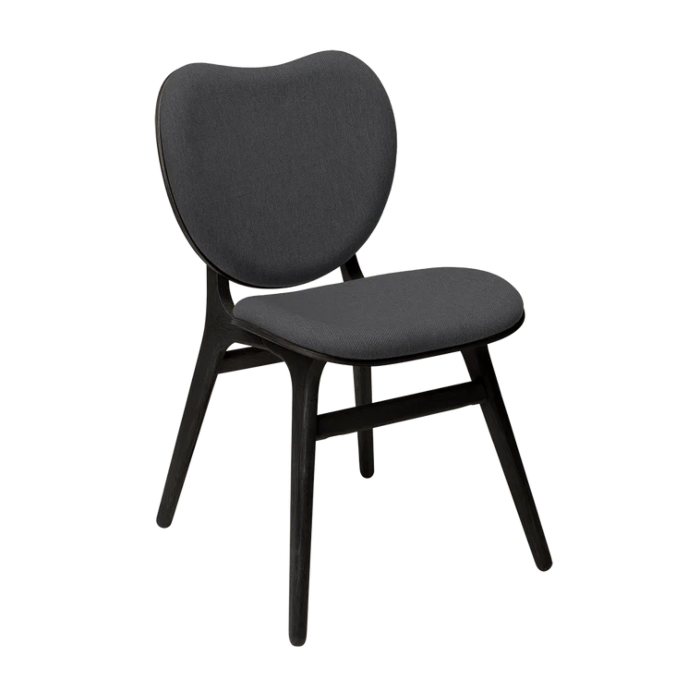 CONVERSATION chair dark gray with black oak base
