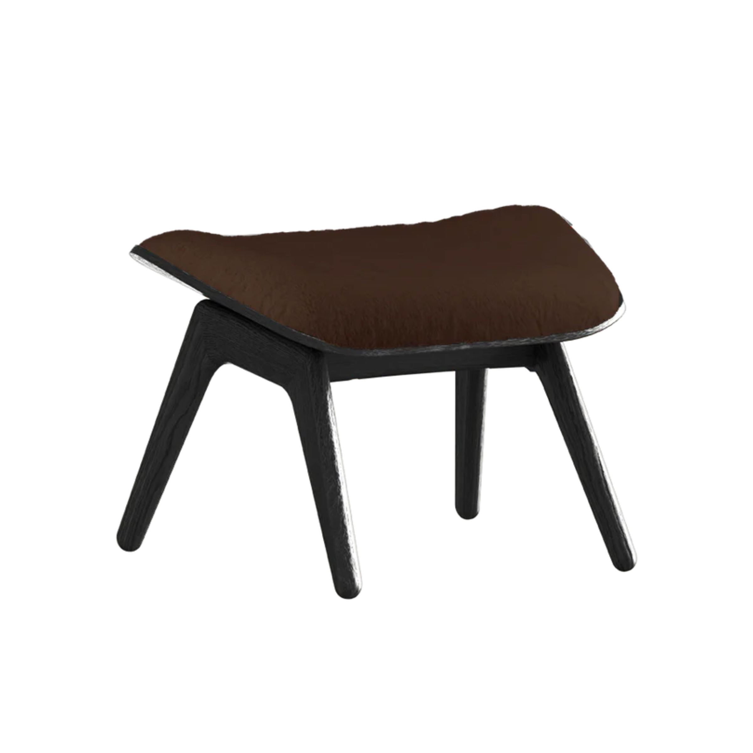 Poef READER bruin pluche met zwarte basis