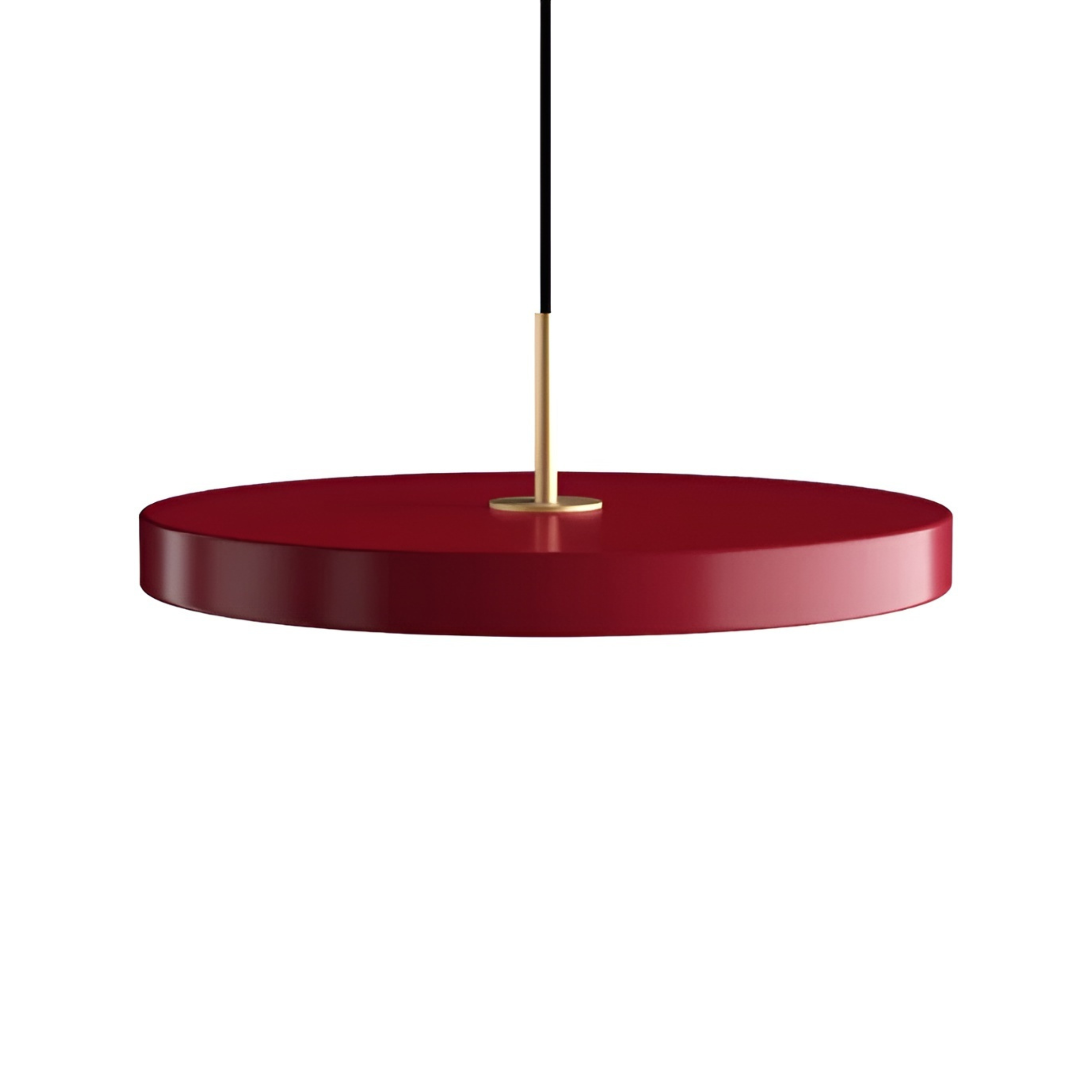 Hanglamp ASTERIA PLUS bordeaux met gouden inzetstuk