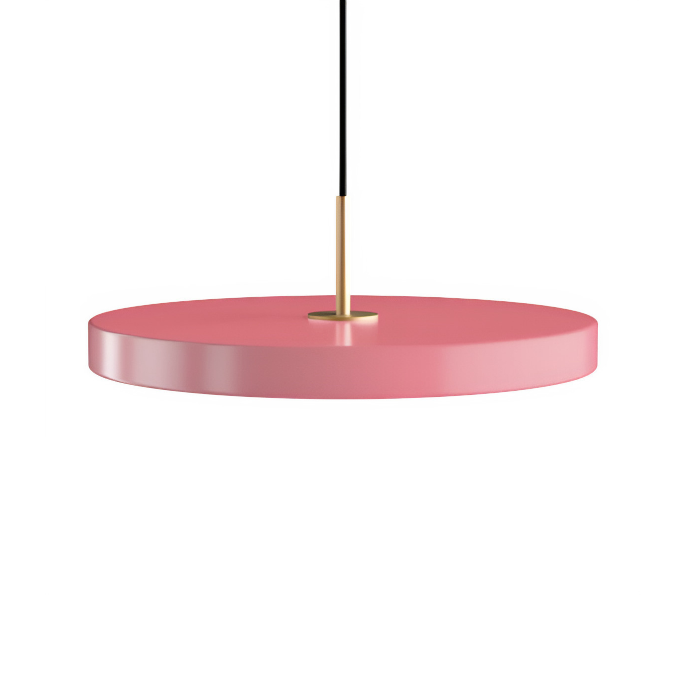 ASTERIA PLUS pendant lamp in light pink with a gold accent