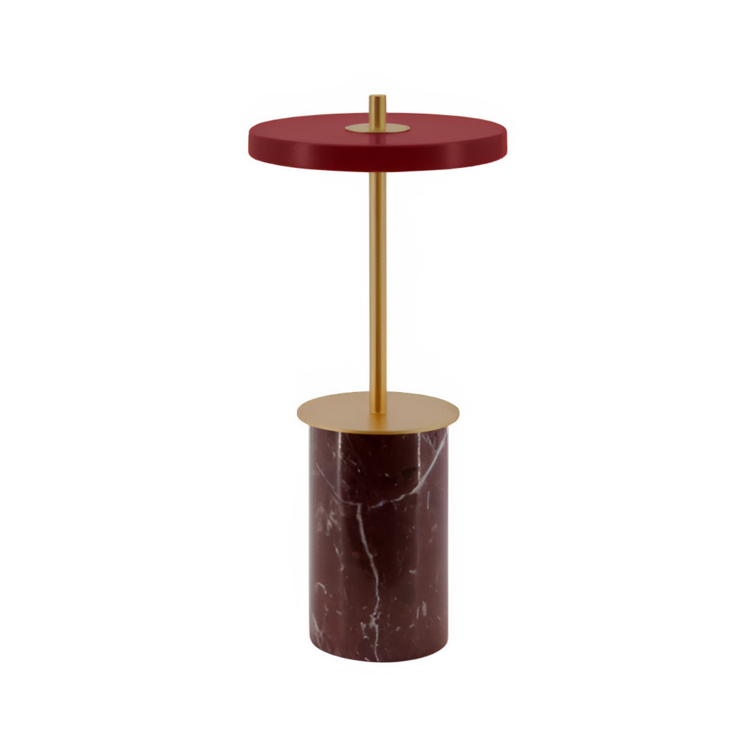 Asteria Move Mini Table Lamp Red Marble with Gold Accent