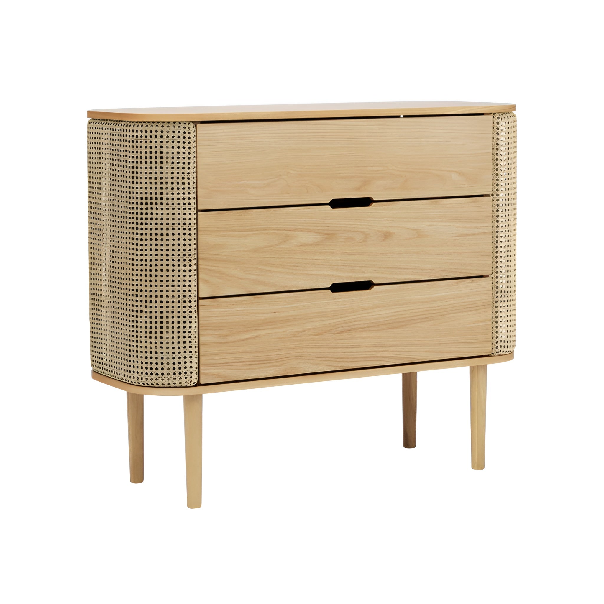 Schap TREASURES Venetiaans riet met eiken basis