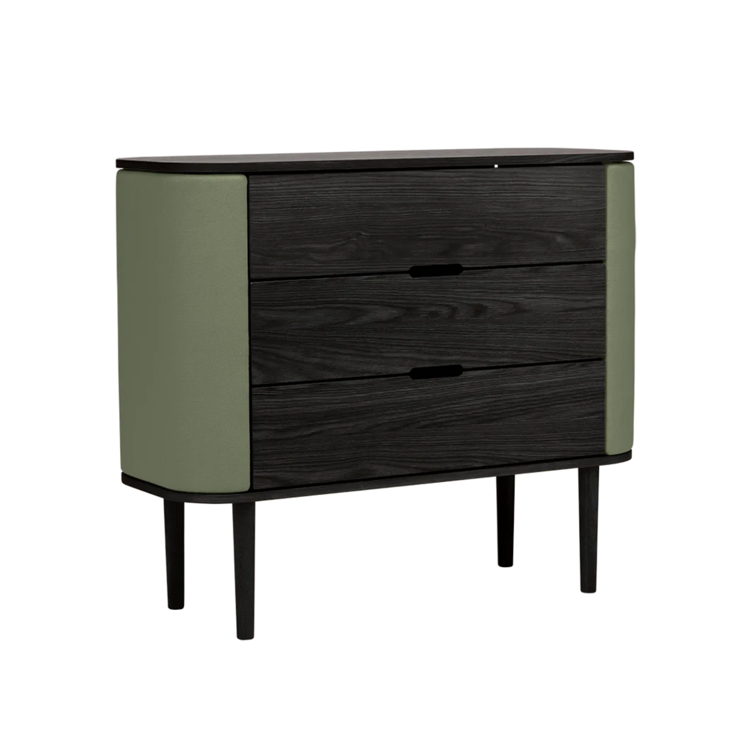 TREASURES cabinet green with black base