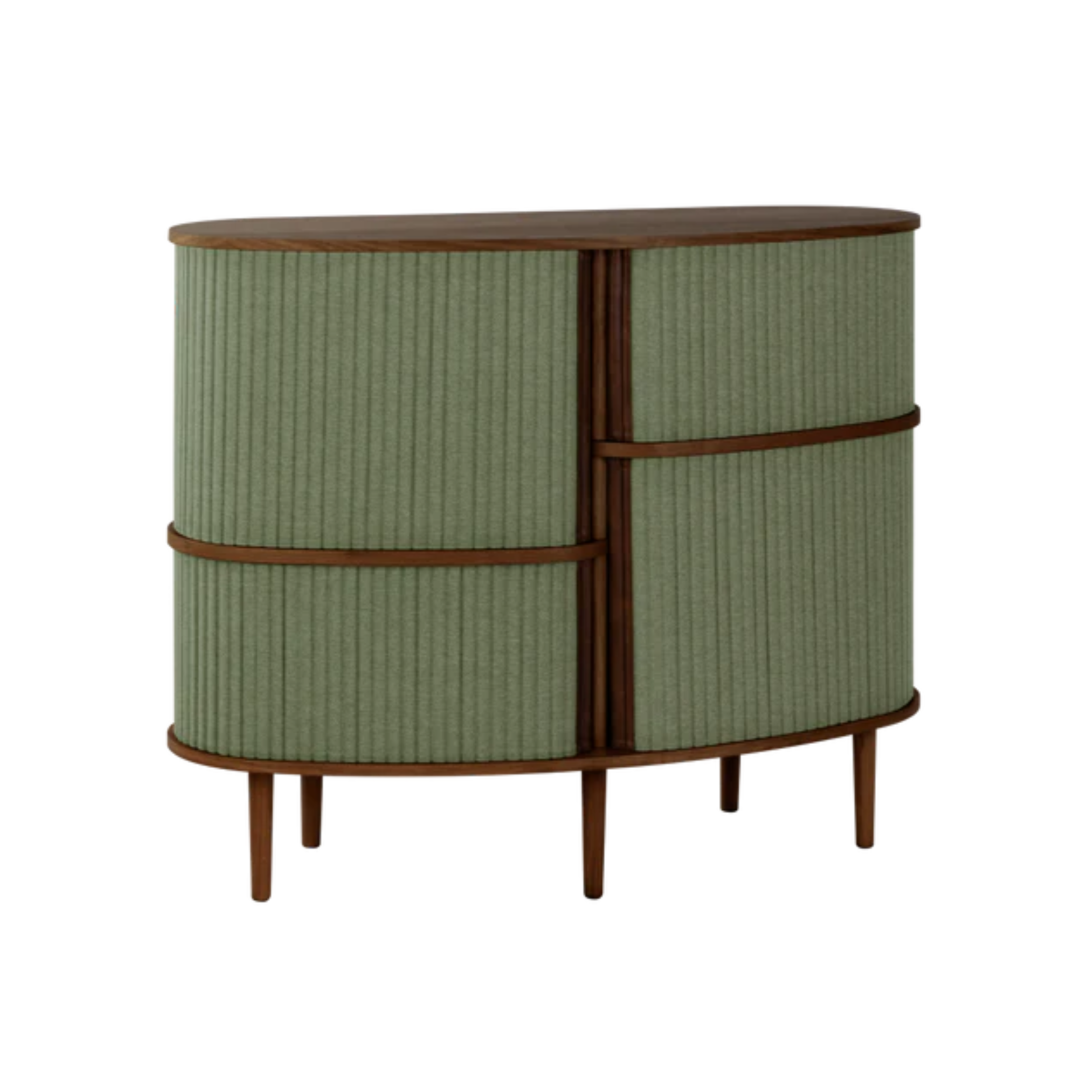 Dressoir AUDACIOUS groen met donker eikenhout