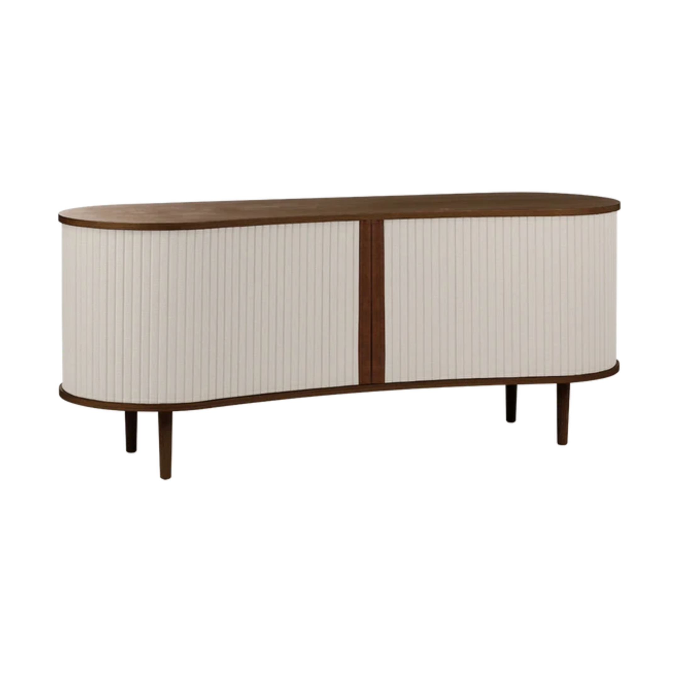 Kommode RTV AUDACIOUS sandfarben mit dunklem Eichenfuß