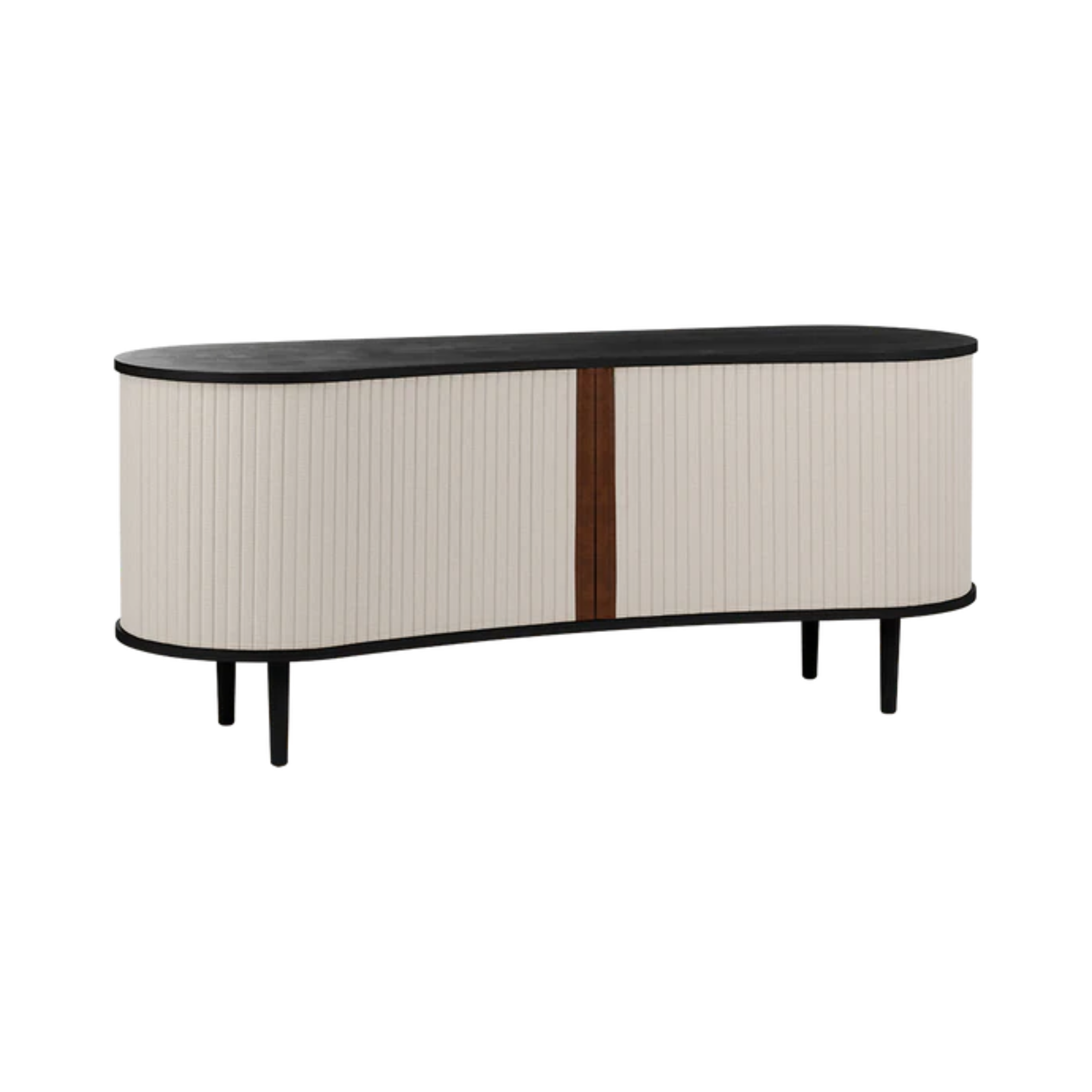 Dressoir RTV AUDACIOUS zandkleurig met zwarte basis