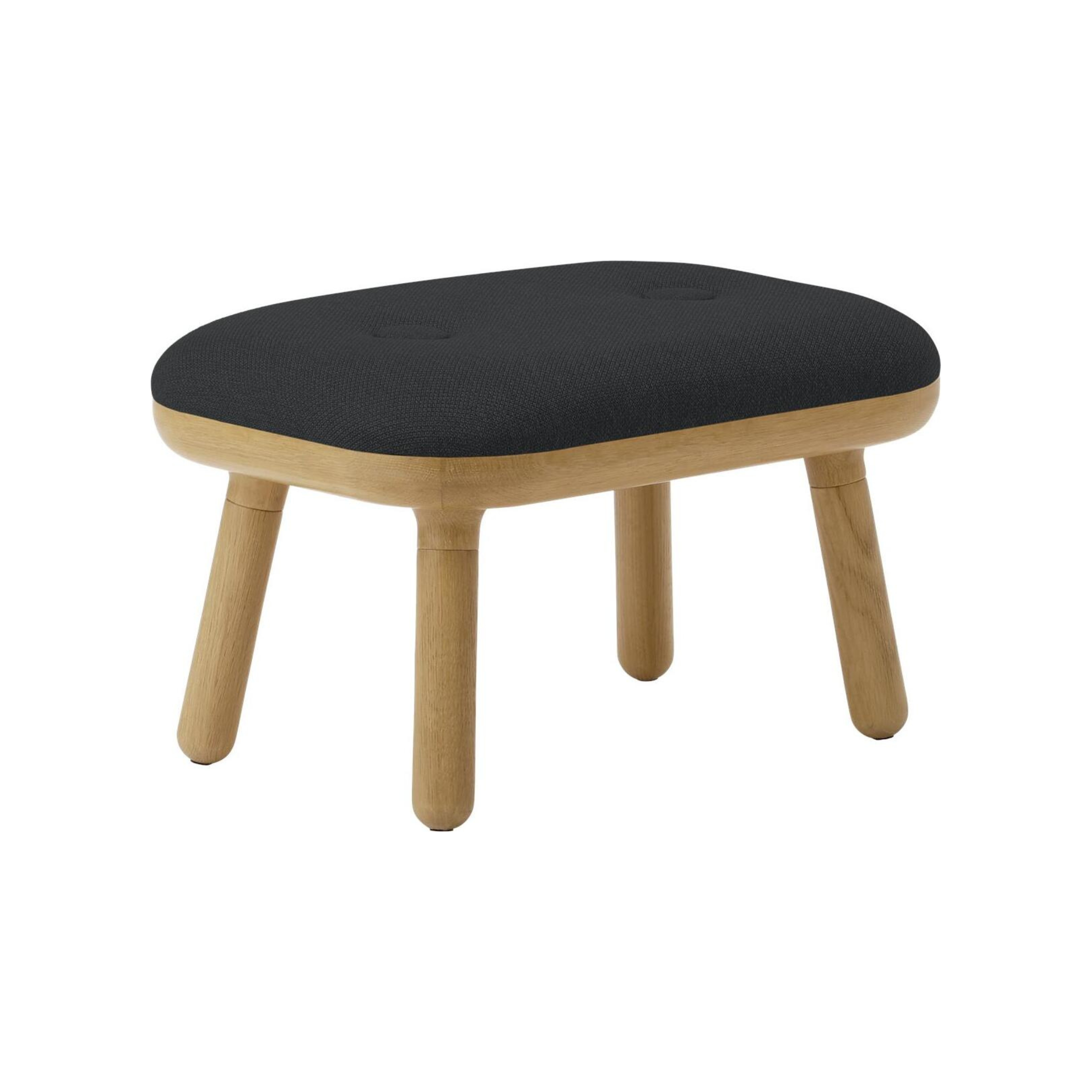 Hocker PAFF anthrazit mit Eichenbasis