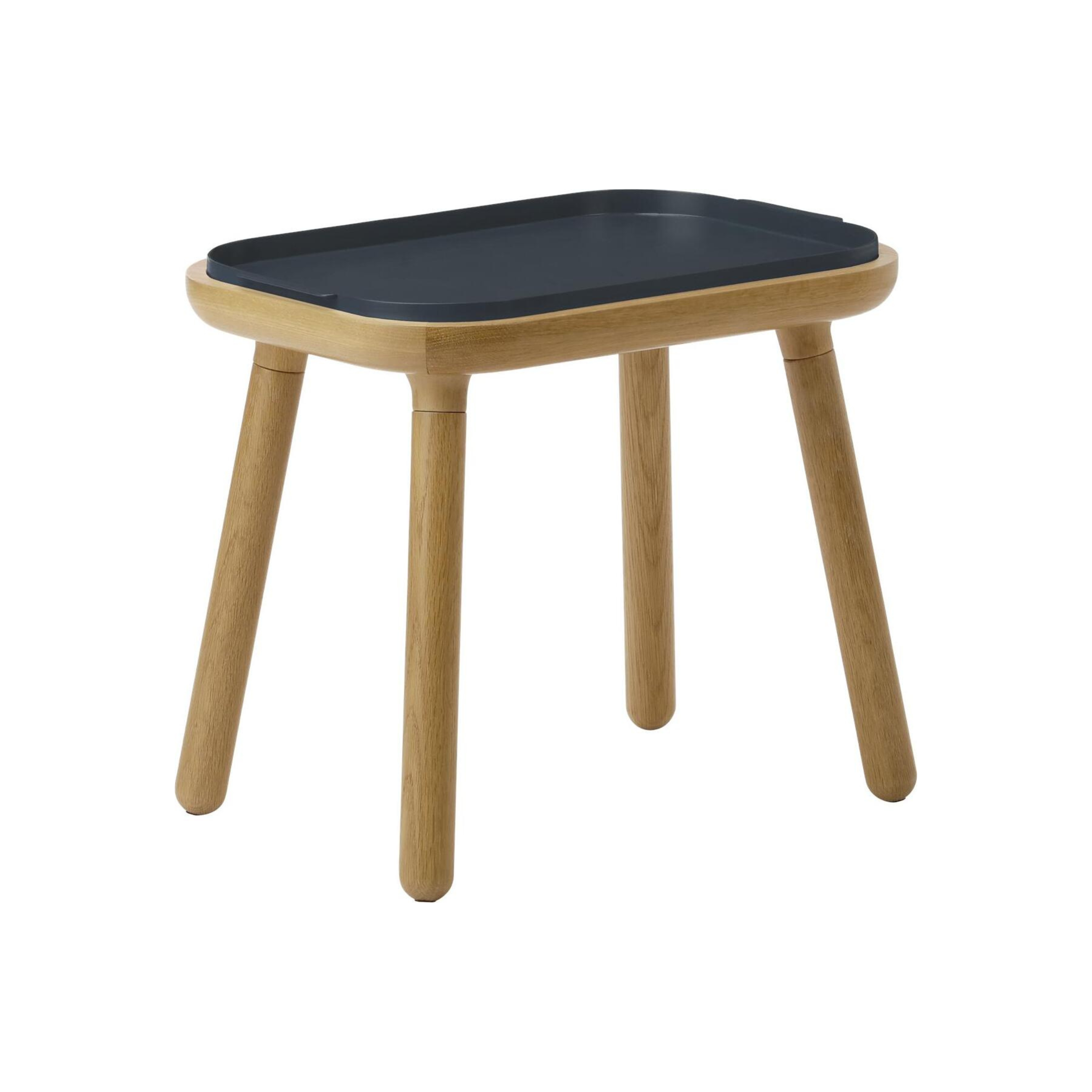 PAFF antracietkleurige tafel met eiken basis