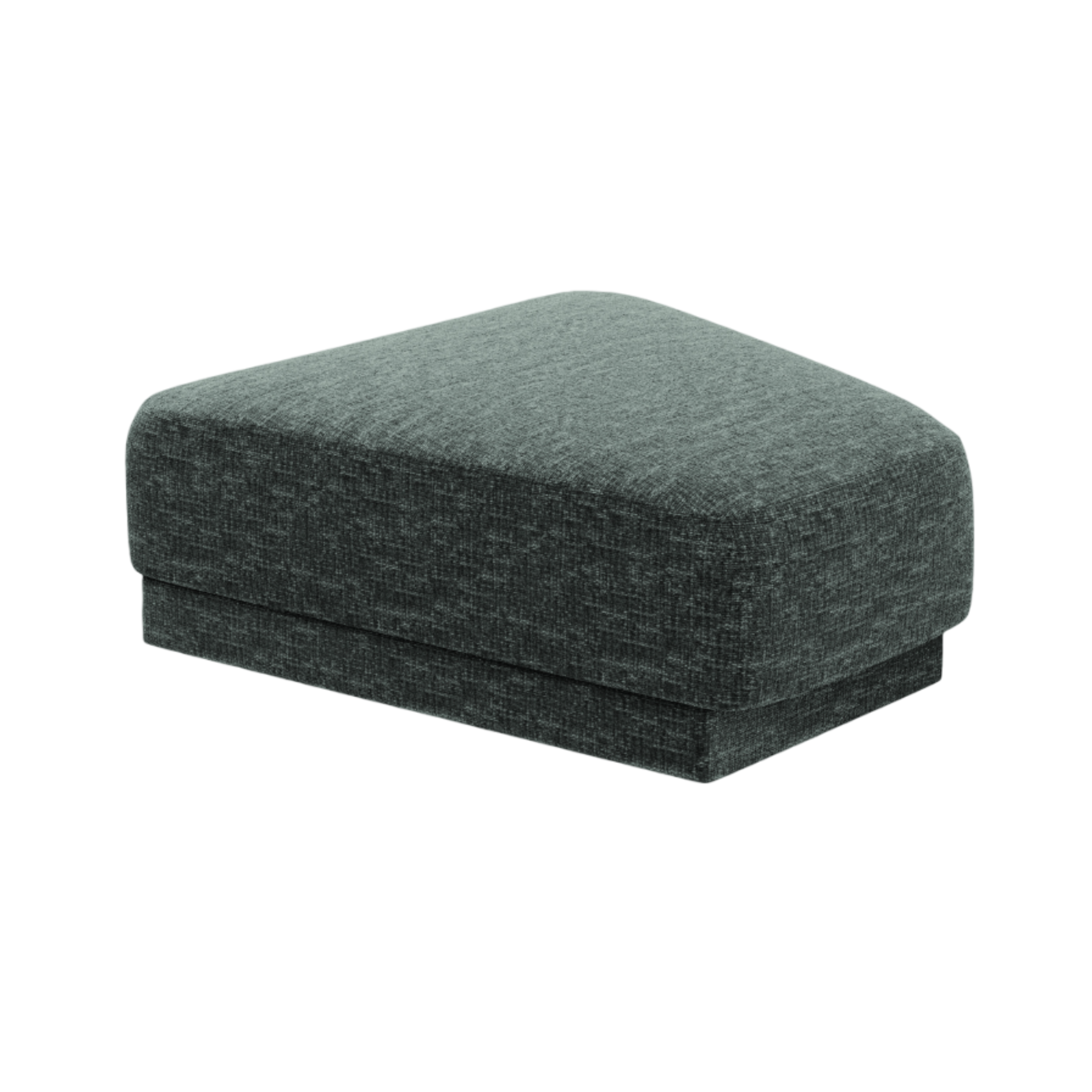Puff / module MILEY petrol blue silky chenille