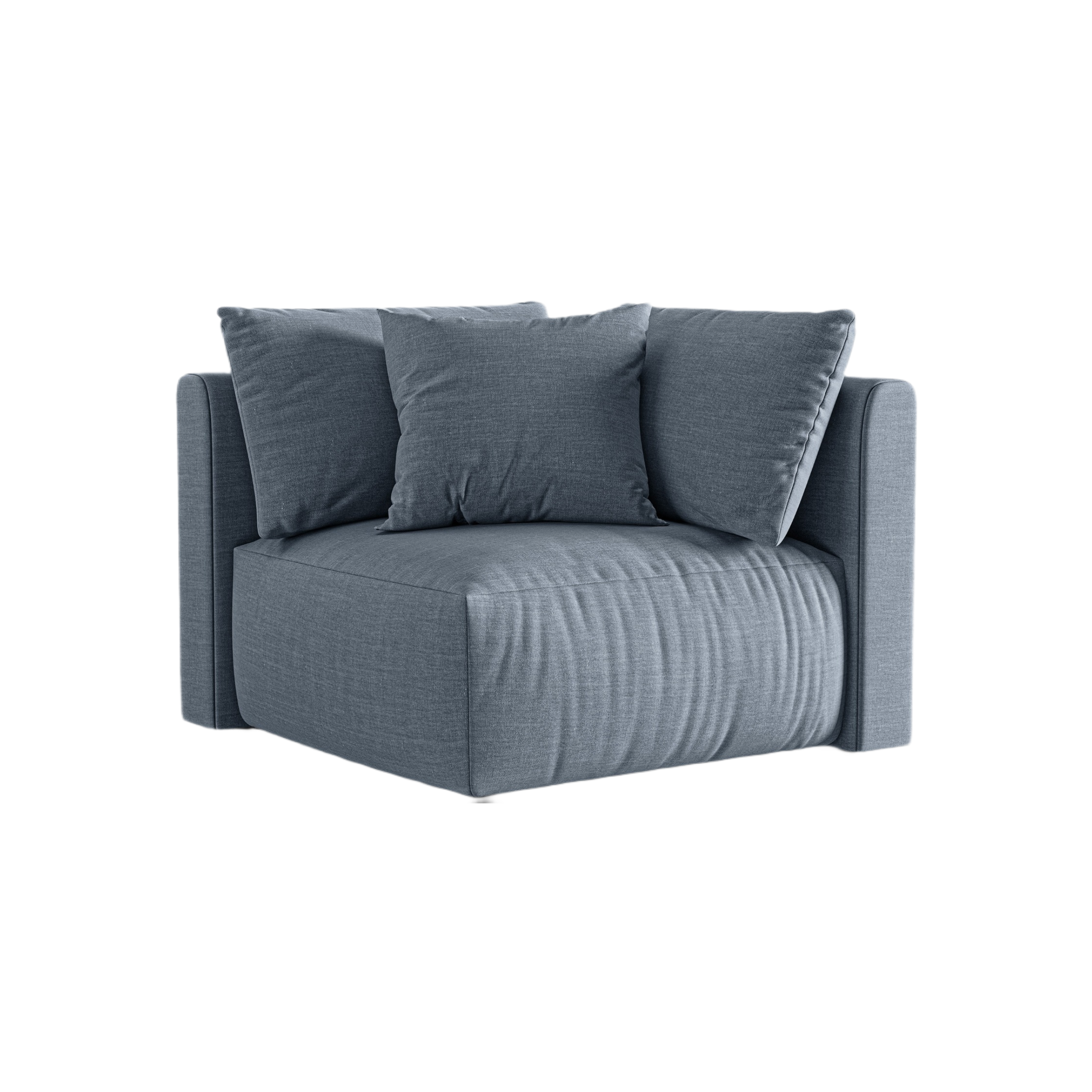 Modulaire bank CHRIS - hoekelement lichtblauw chenille