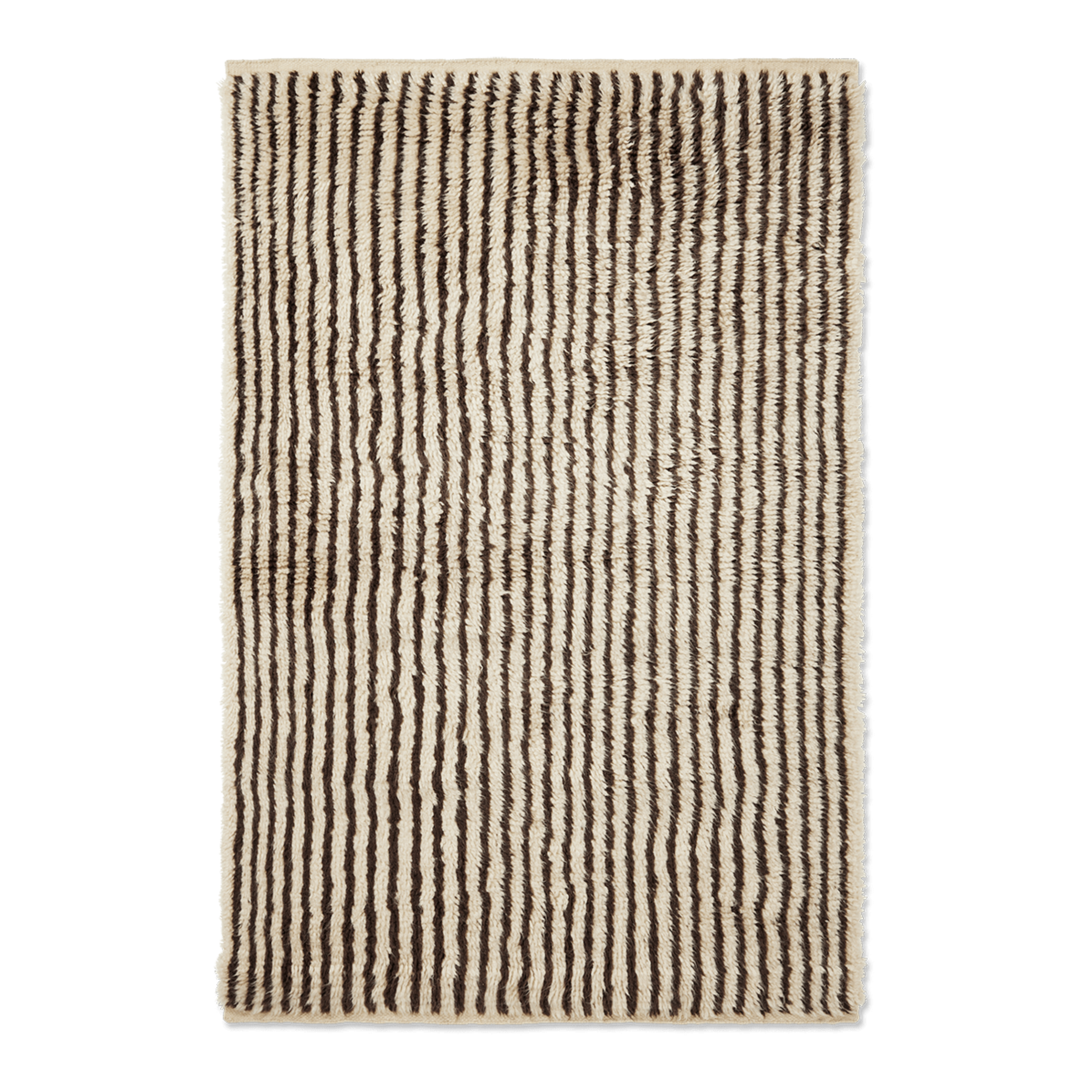 Teppich mit langem Flor KAMI KNOTTED braun mit beige