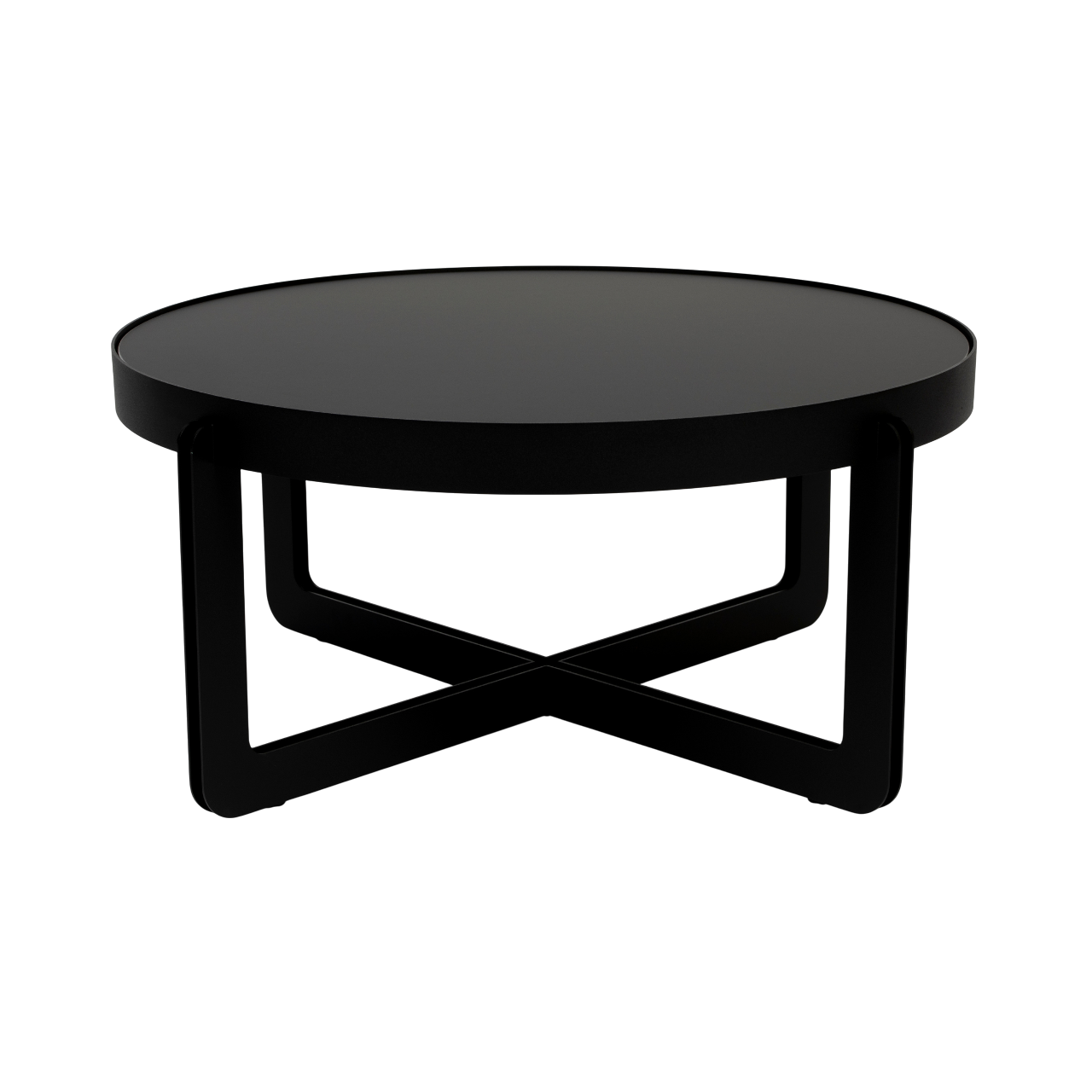CENTRE ROUND black coffee table