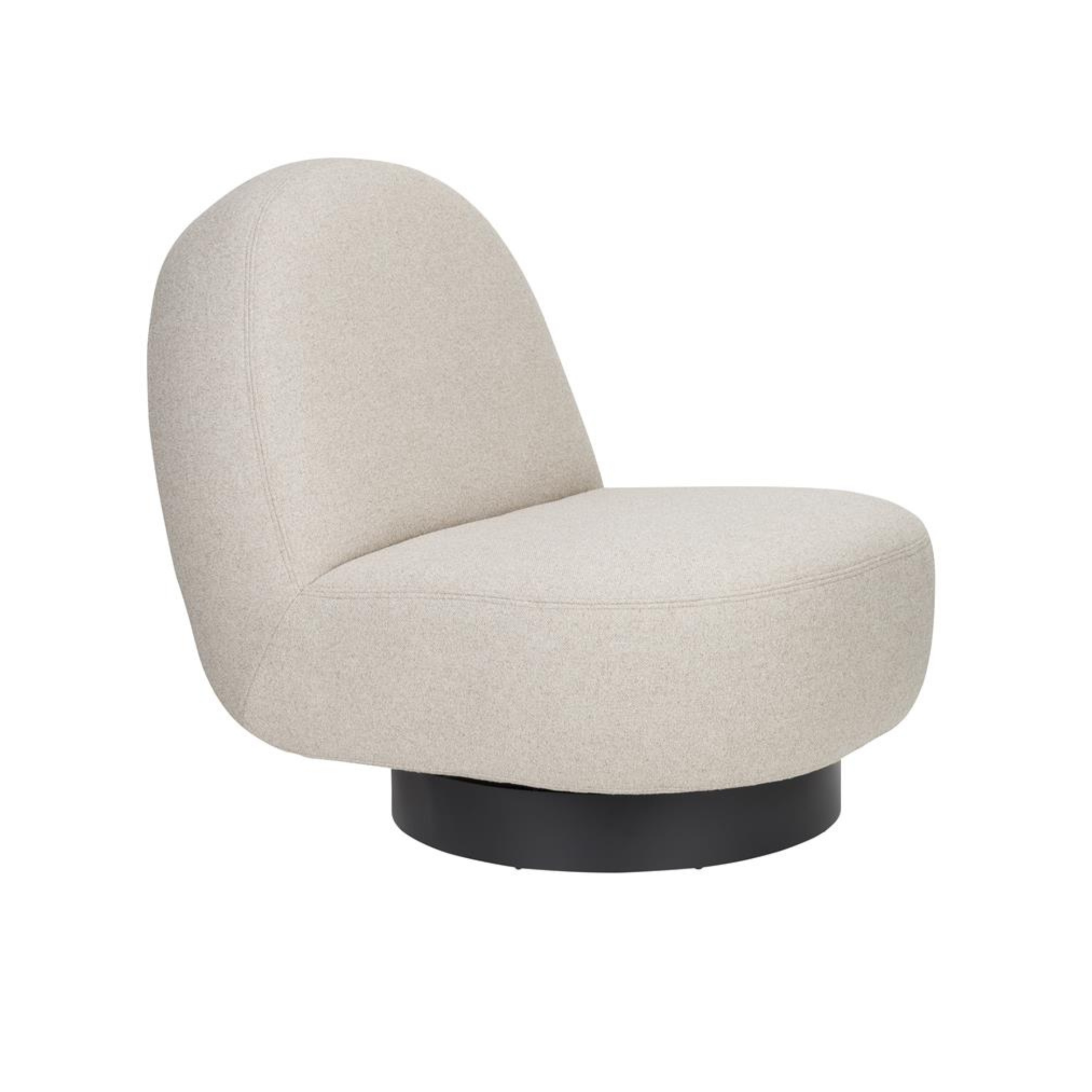 Eden fauteuil cappuccino met zwarte basis