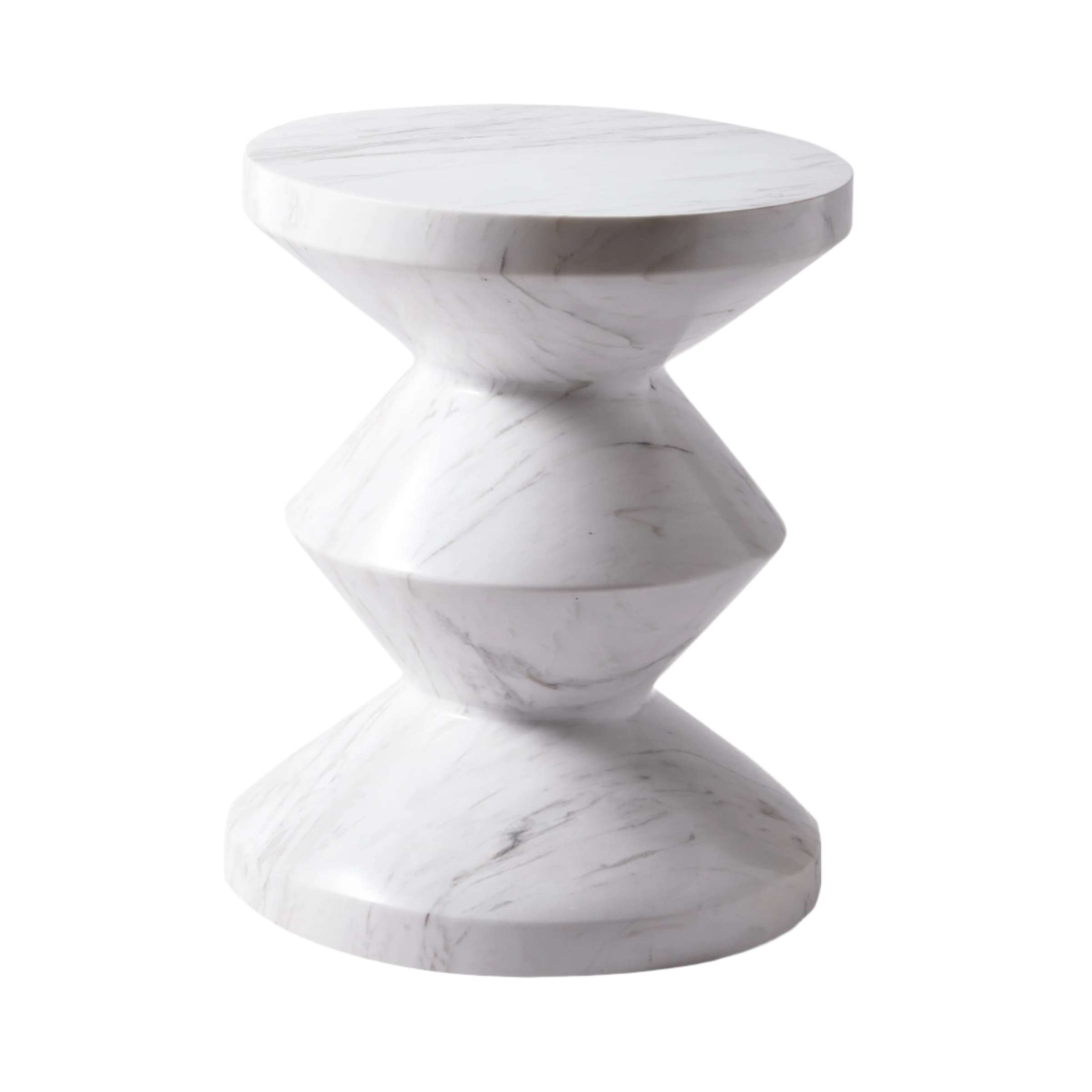 ZIG ZAG kruk wit marmer