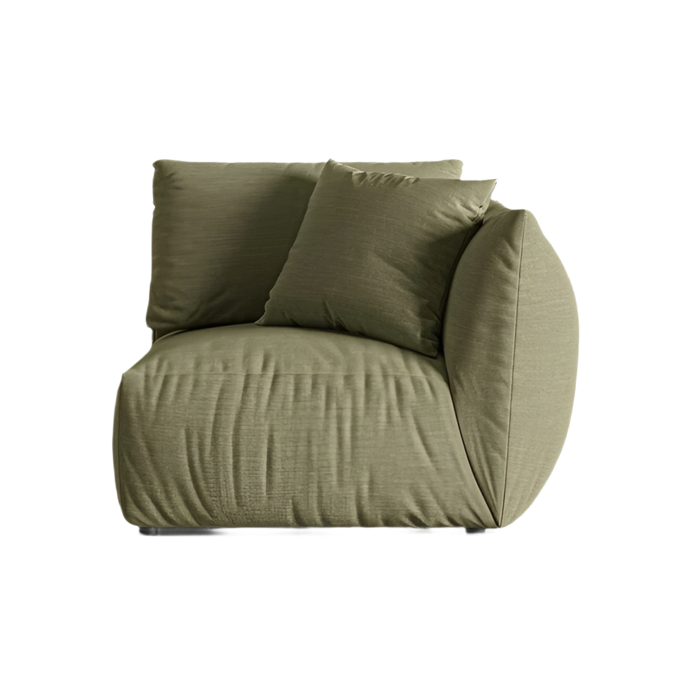 CHRIS Modular Sofa - Right Element Light Green Chenille