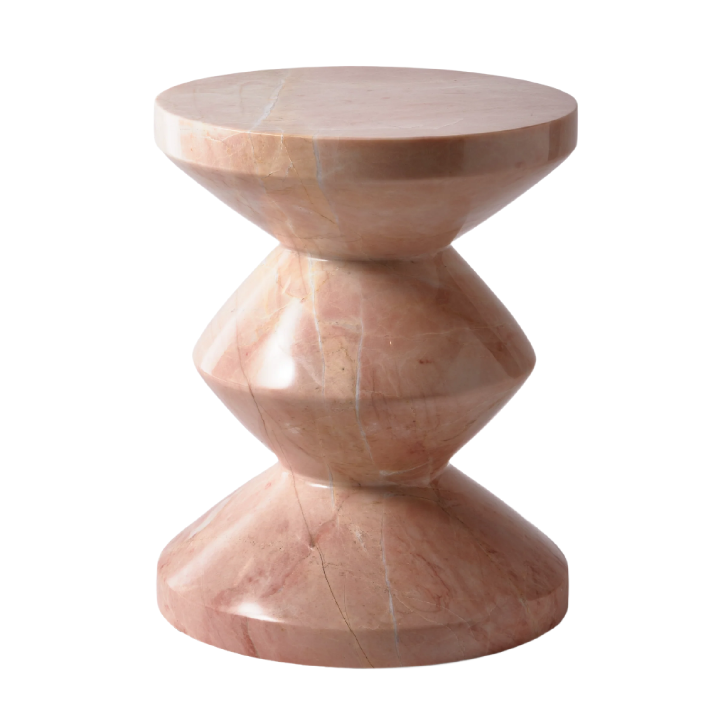 ZIG ZAG kruk lichtroze marmer