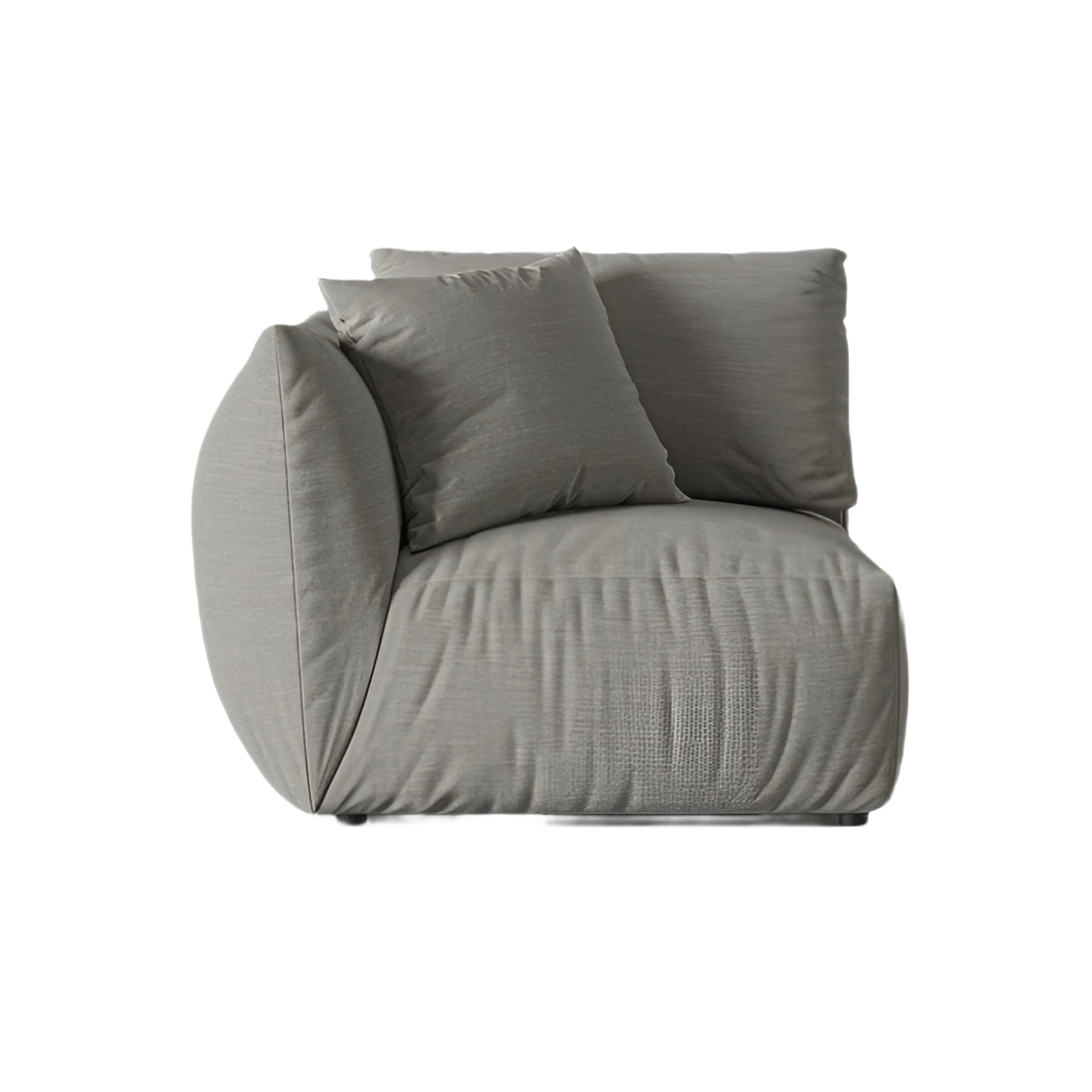 Modulares Sofa CHRIS - linkes Element graues Chenille