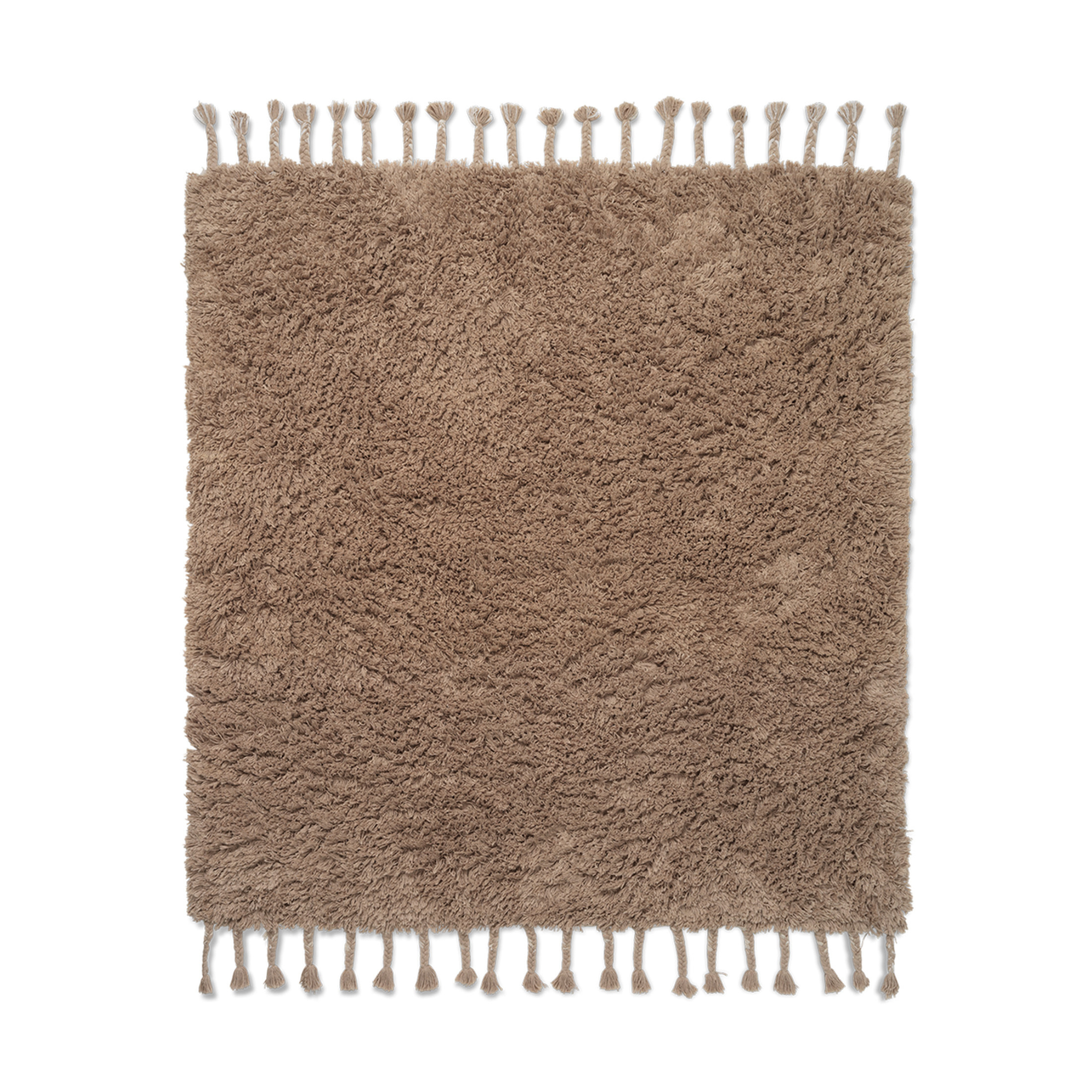 Teppich AMASS WHITE PEPPER sandfarben mit langem Flor