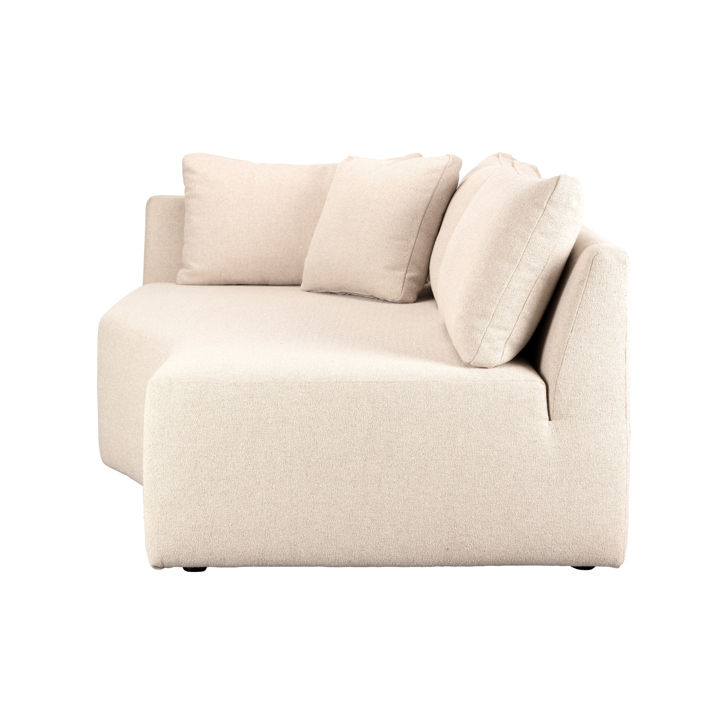 Modulaire bank PROSPER - rechtszijdige chaise longue zandkleurig
